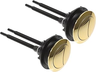 DOITOOL 2pcs Toilet Tank Button Black Switch Black Sink Black Buttons Toilet Flush Valve Replacement Kit Dual Flush Toilet Kit Toilet Flusher Replacement Kit Household Toilet Button Round