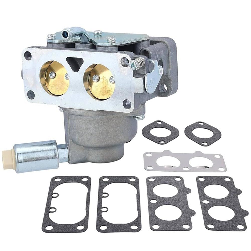 EasyByMall Kit de repuesto de carburador para cortacésped para un rendimiento óptimo del motor, construcción de metal, mezcla de combustible y aire, fácil instalación, color plateado