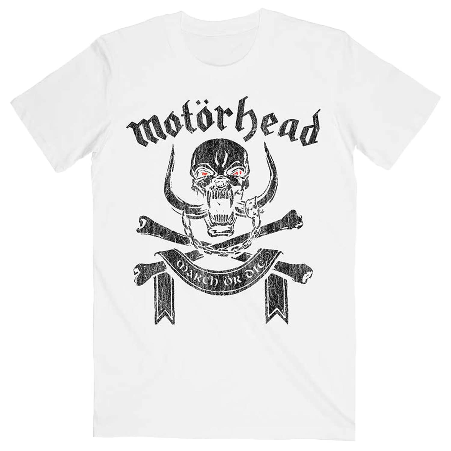Motorhead 'March Or Die' (White) T-Shirt (large)