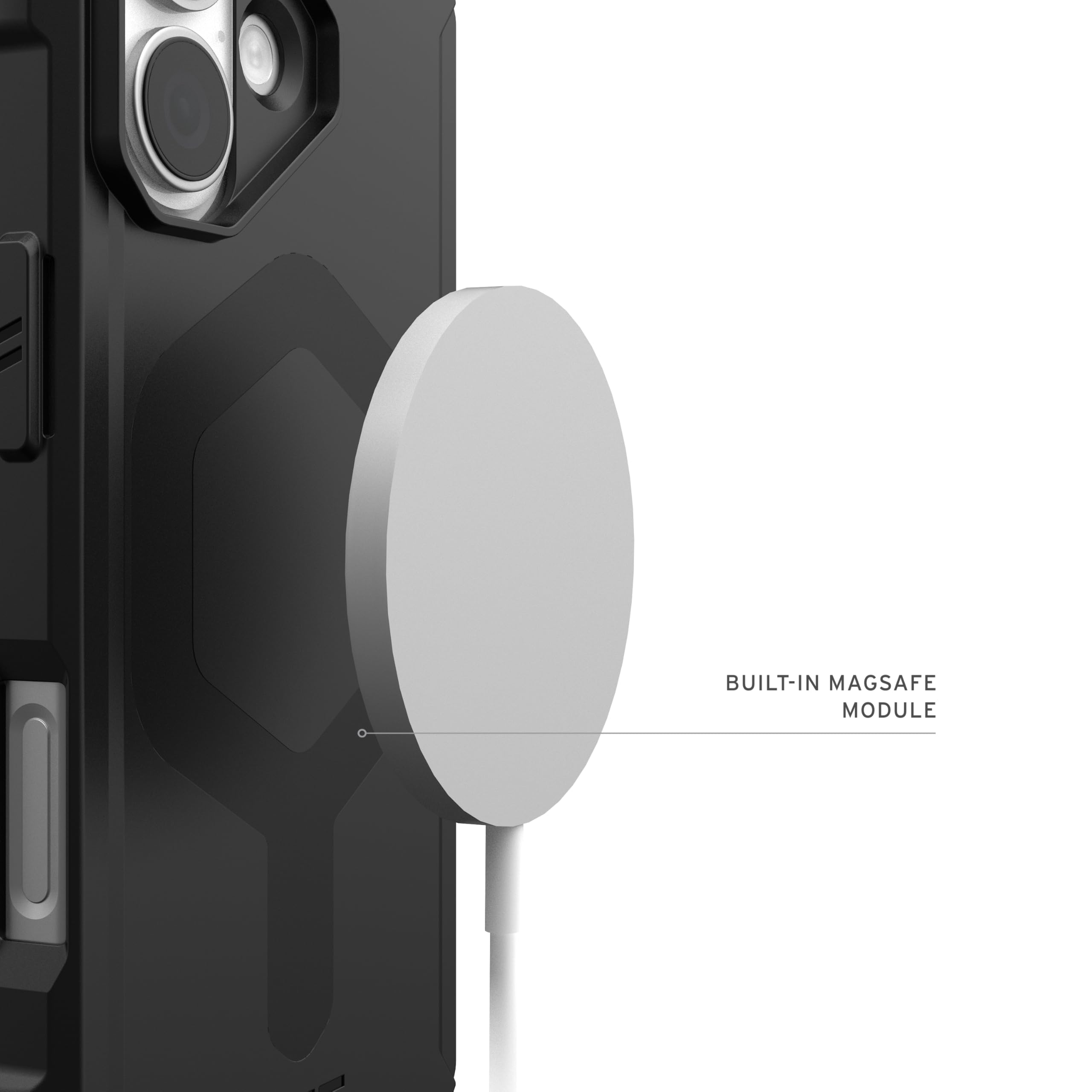 Urban Armor Gear Essential Armor MS Case compatibile con Apple iPhone 17 Custodia (ricarica wireless/carica magnetica ottimizzata, Protezione da cadute da 4,6 m) nero