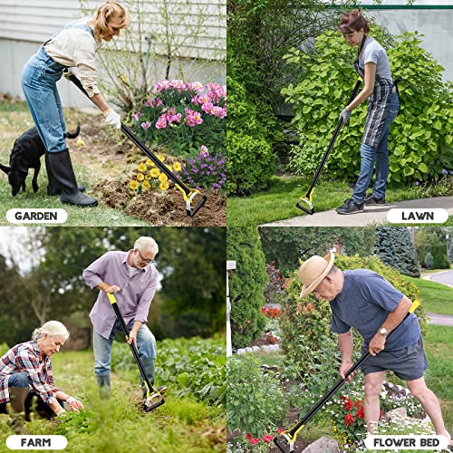 Bird Twig Hoe Gardening Tools - Scuffle Garden Hoe For Easy Weeding,30-62 Inch Adjustable Hula Hoe,Long Handle Heavy Duty Stirrup Hoe #TOP4