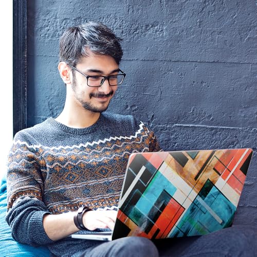 Image of Galaxsia Abstract Pattern Top+Wrist Pad Vinyl Laptop Skin /Sticker /Cover Upto 15.6 Inches Laptops Laminated-Removable-HD Quality Compatible for Hp-Dell-Sony-Lenovo-Asus etc.(15x10 Inches)