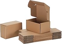 Vista 14 de Juego de 20 cajas de envío de 11 x 8 x 2 pulgadas, caja de cartón corrugado marrón para documentación, envío postal, negocios