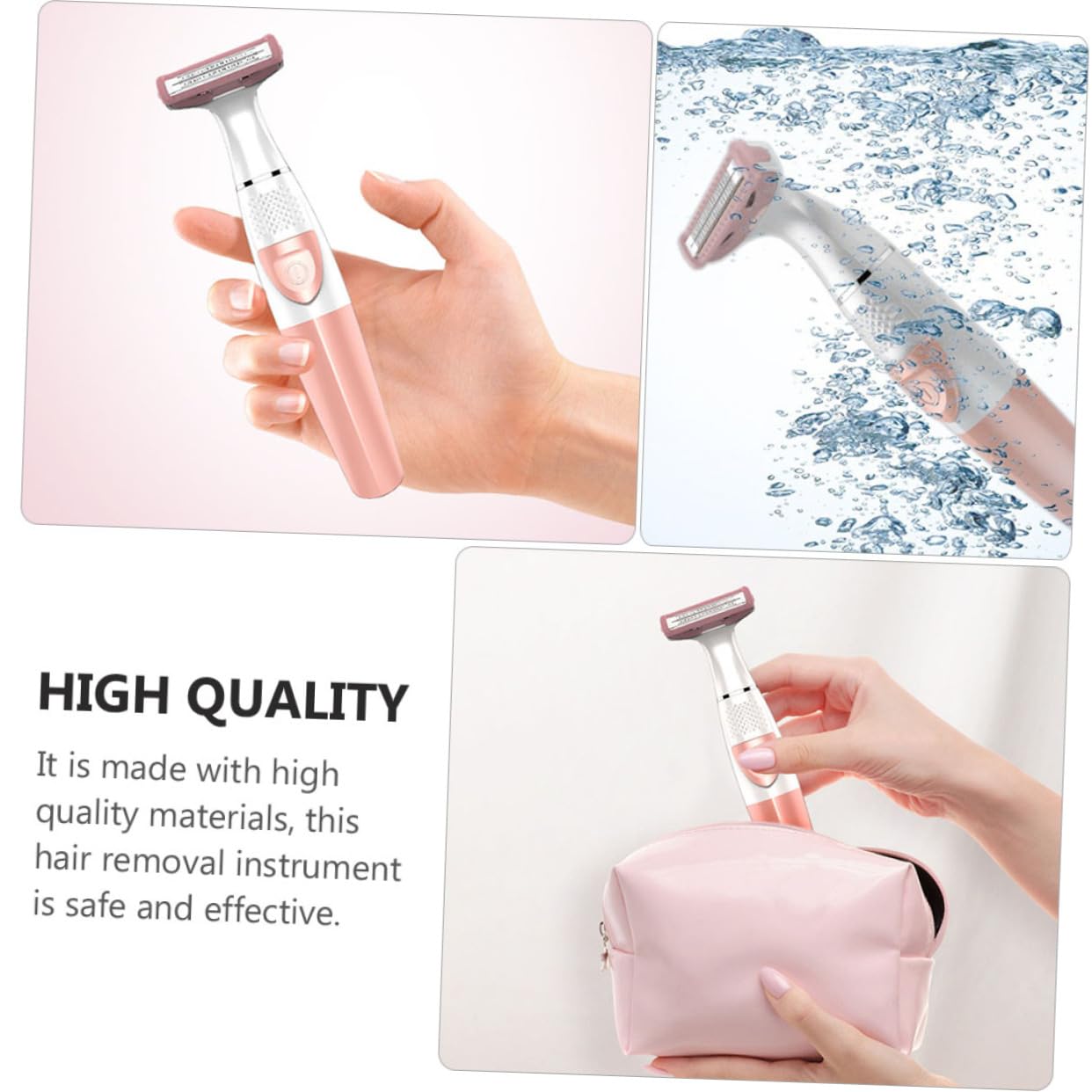Afeitadora Eléctrica para Mujeres de Vello Corporal Rosa Abs