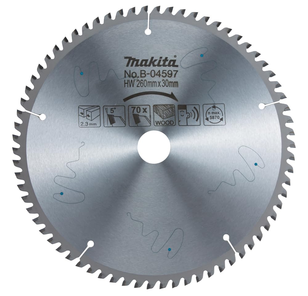 Makita B-04597 TCT Standardowe ostrze do piły tarczowej 260x30mm 70T Drewno