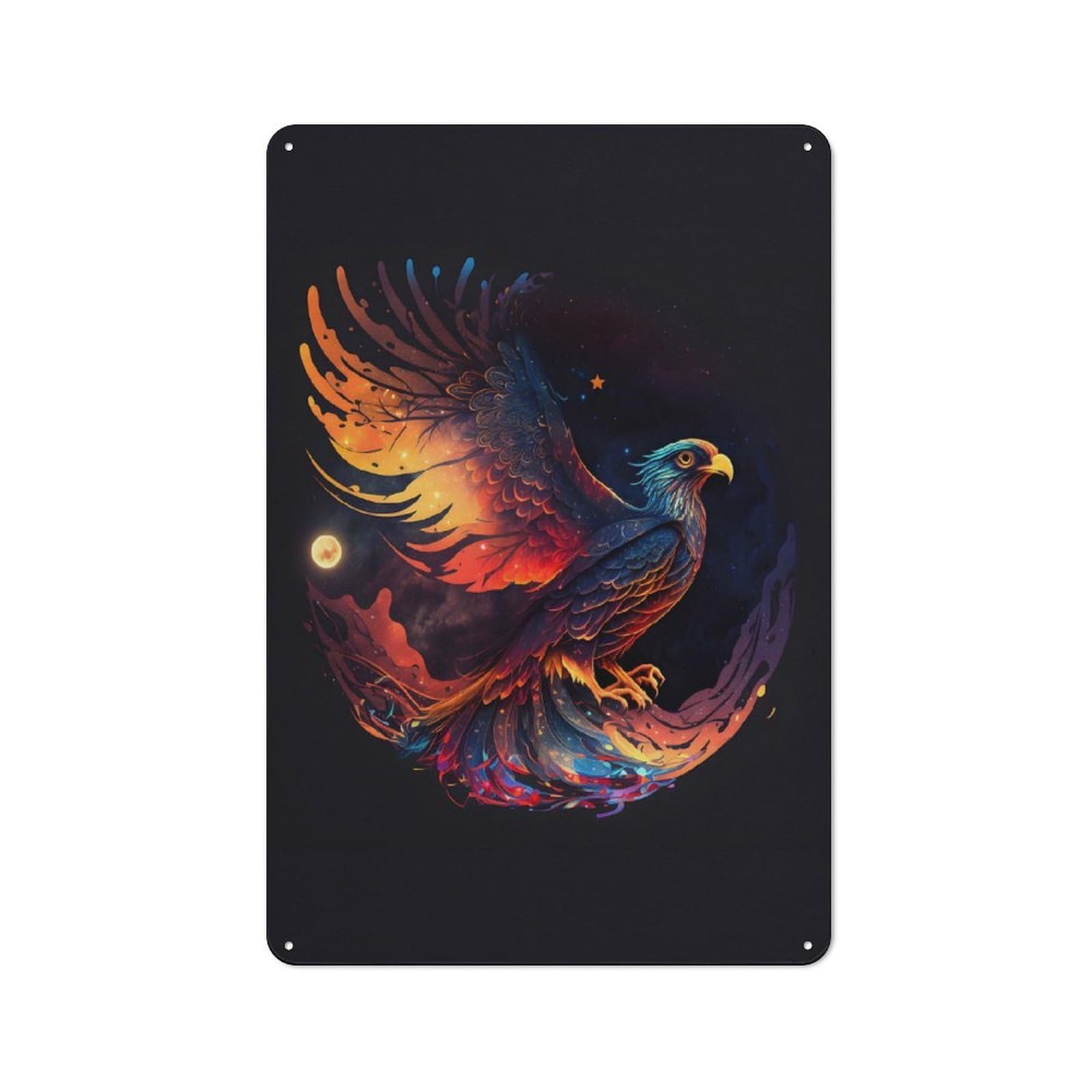 Junmoney Phoenix 2 Retro Metal Sign 30X20cm For Garage Wall, For Home Interiors And Metal Sign Collectors