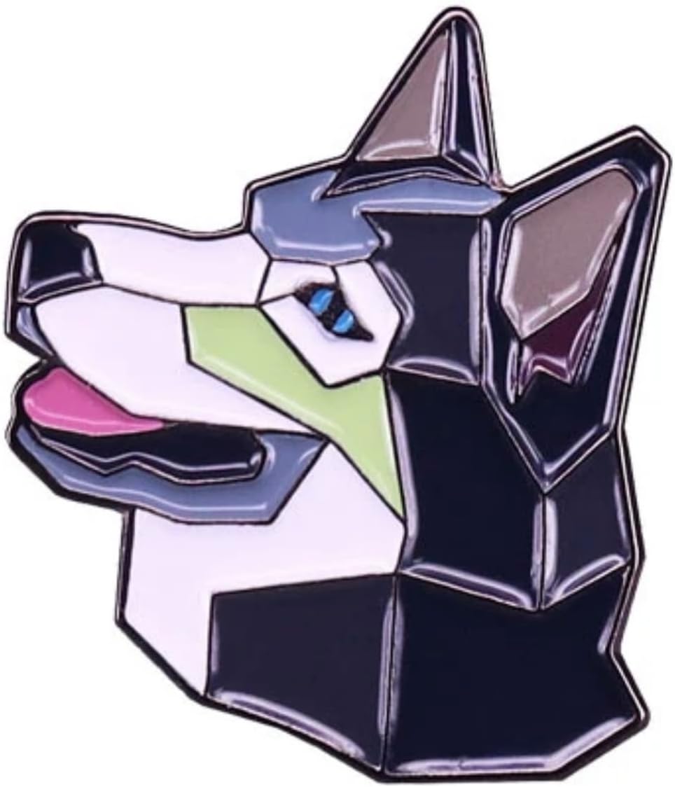 Husky Huskies Siberian Sled Dog Head Breed Lovers 1.1" Enamel Pin Badge