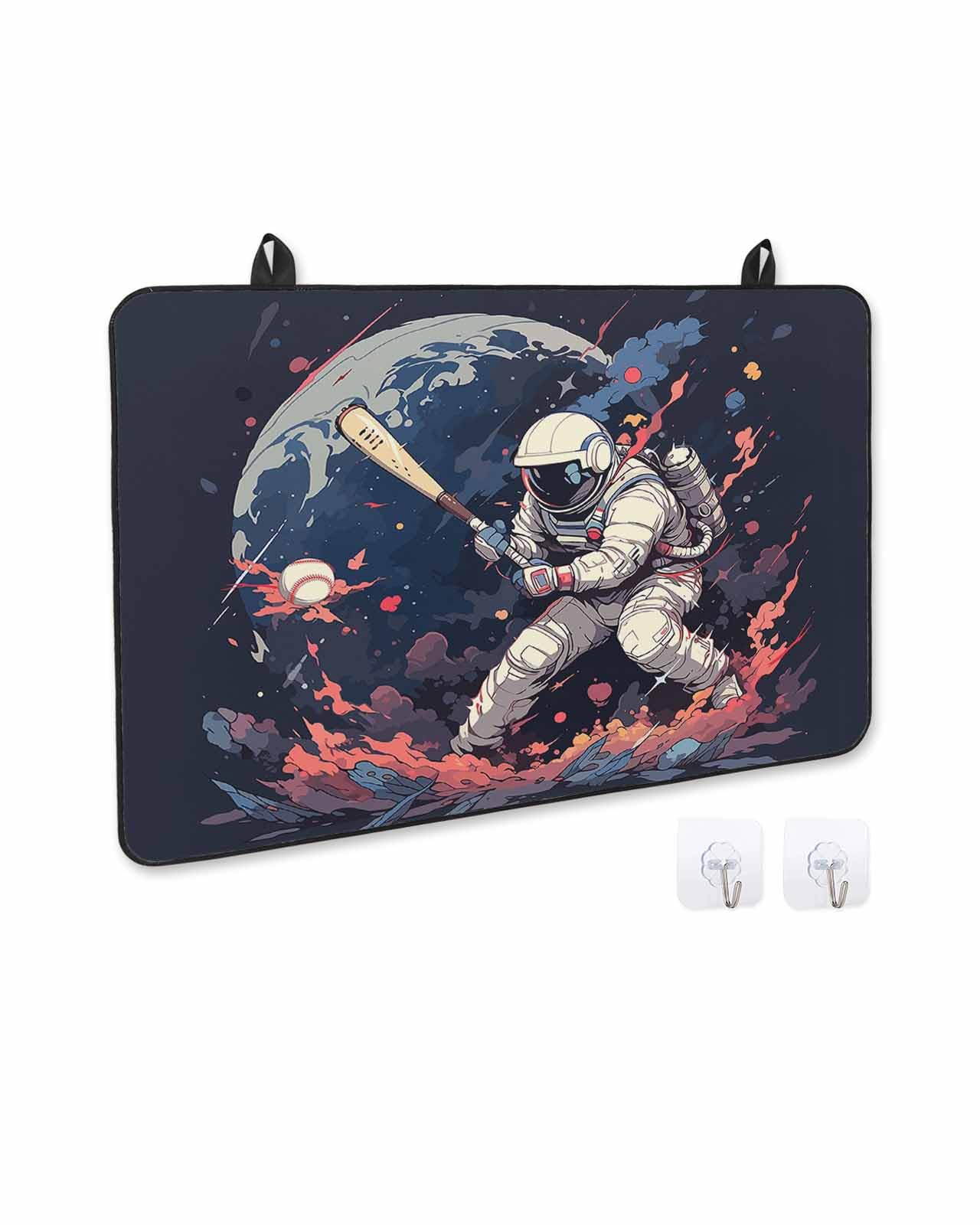 Stove Cover for Electric Stove, Sports Theme Play Baseball Stove Top Cover for Glass Top, Heat Rubber Mat Foldable Cooktop Cover Top Protector, 24