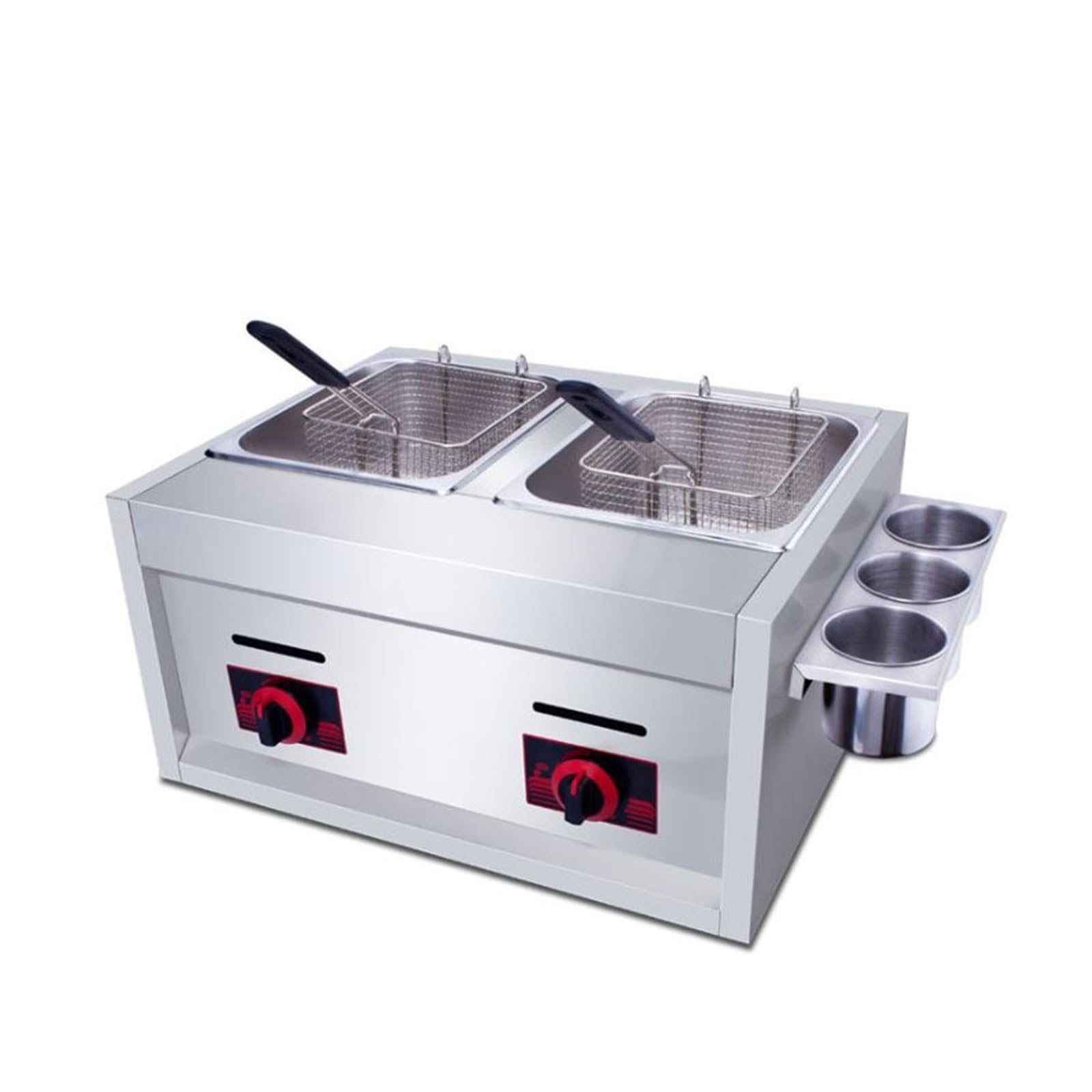 Freidora De Gas Doble Dos Tanques Cocina Vapor Ahorro Energía Máquina Papas Fritas Cocina Fácilmente Una Gran Variedad Alimentos