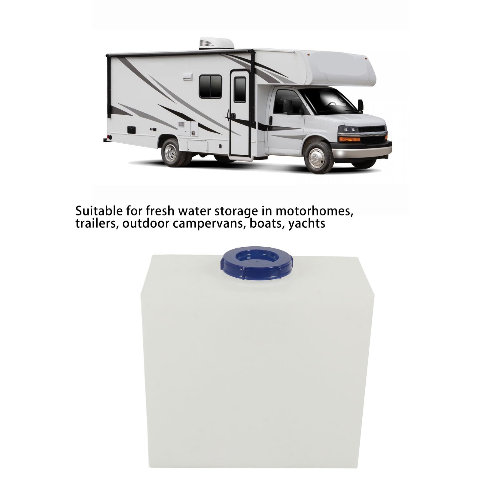 Wassertank Flach, Trinkwassertank 40,5x20x36,5cm, Wassercontainer 7 Gallons Wohnmobil, Schmaler Wassertank, mit Schraubdeckel, für Gastronomie Gewerbe, Camper, Wohnwagen, Boote, Yacht