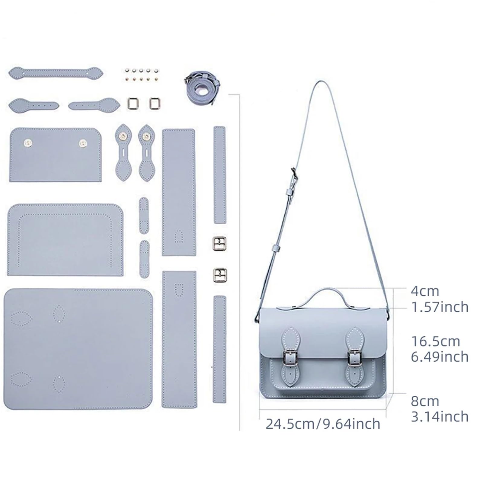 Kit de Bricolaje para Hacer Bolsos Kit de costura DIY for bolsos cuero sintético for adultos, kit, proyecto(L5 - Backpack)