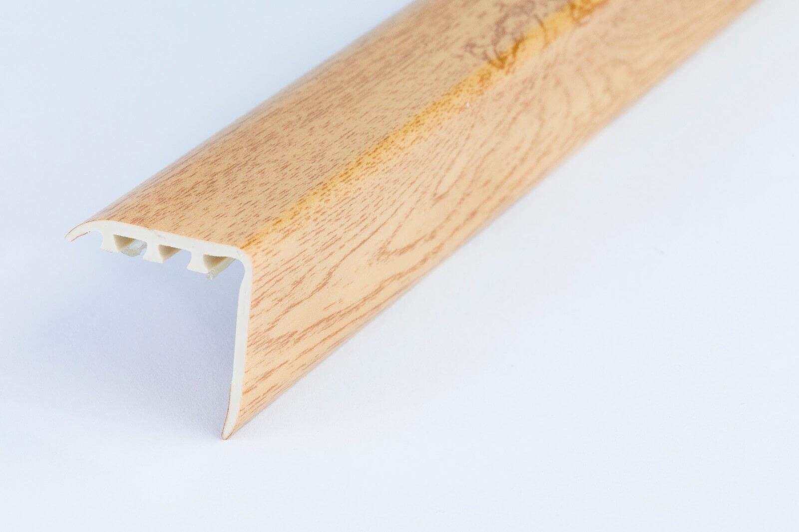 Plastic Stair Nosing Wooden Edge Protection Oak Beech KP-3030 TMW Profiles (Noble Oak)