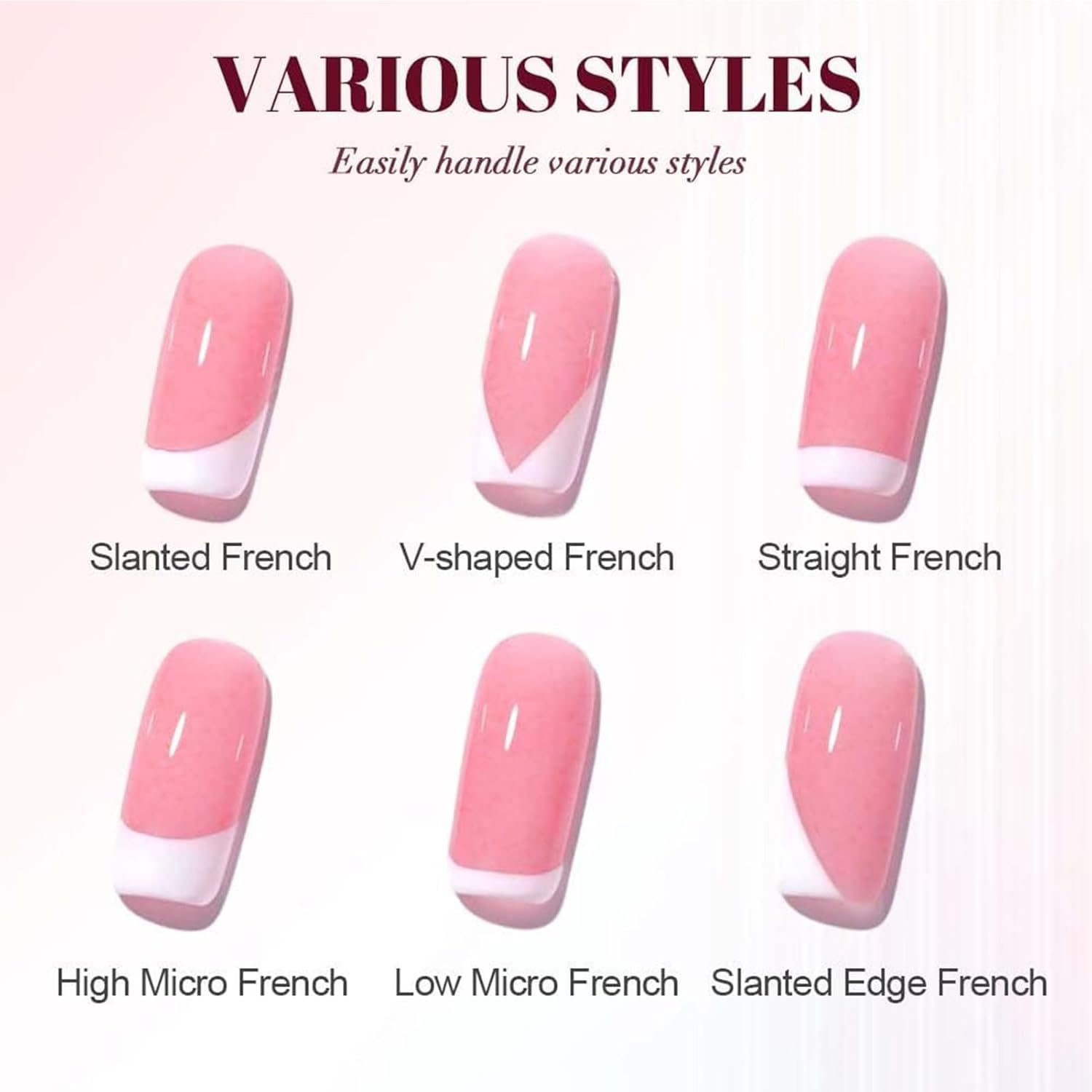 Keli French Manicure Nail Stamp Kit | Gel Nail Polish Art Set French Tip Printing Tool DIY Nail Art Kit - Home Salon Indoor Outdoor Manicure Fingerprint Accessories (Pack of 1) 2