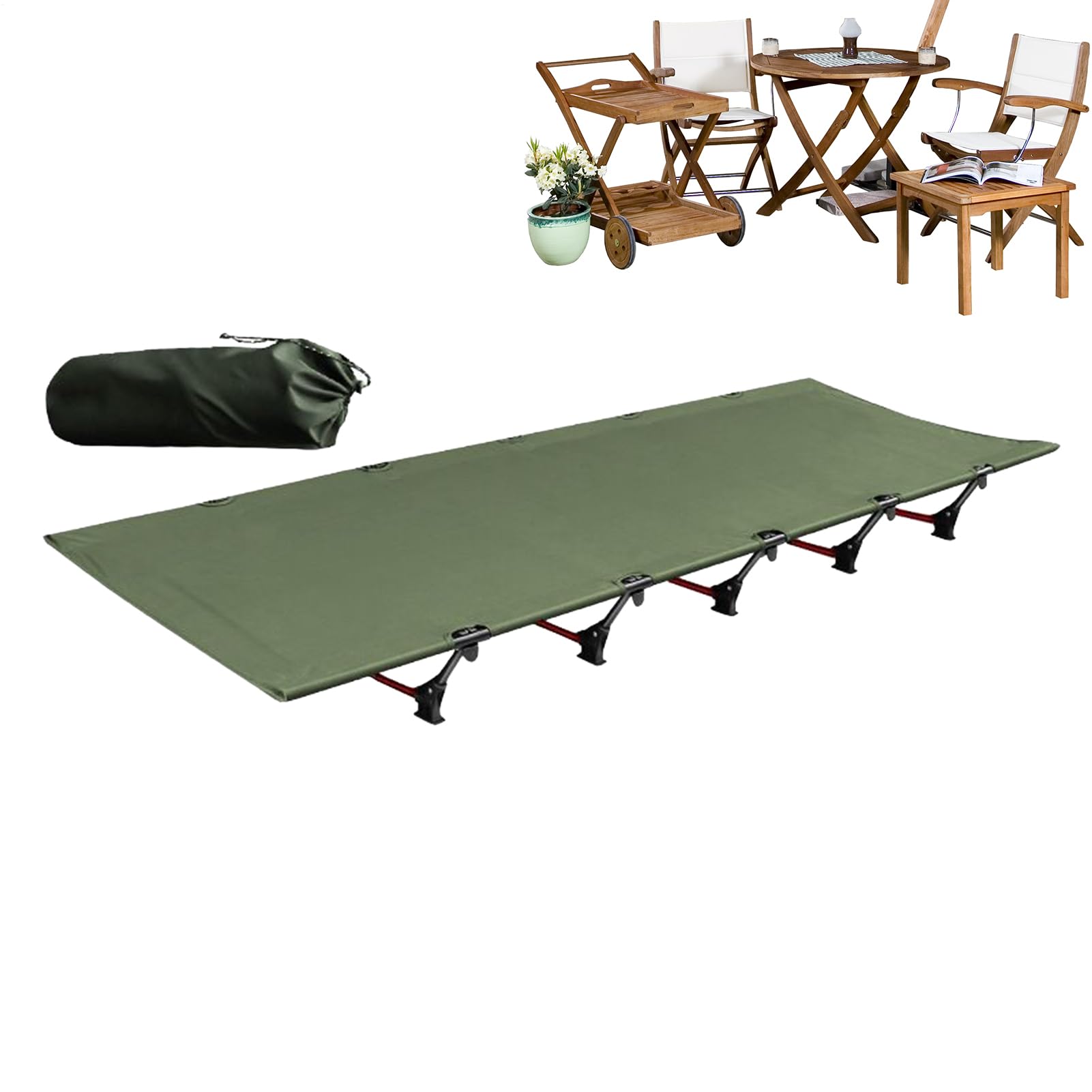 Campingbett Tragfähige Schlafmatratze | Faltbares Schlafbett Für Kompakte Und Platzsparende Campingausstattung Camping Wandern Outdoor Reisen Gästezimmer