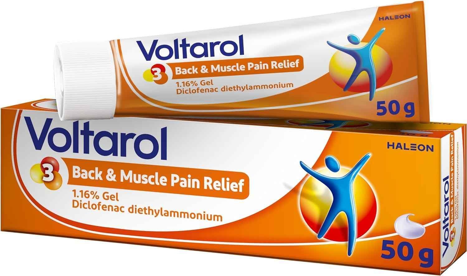 Back & Muscle Pain Relief 1.16% Gel, for Joint Pain Relief, suitable for Knee Pain & Neck Pain, 50g