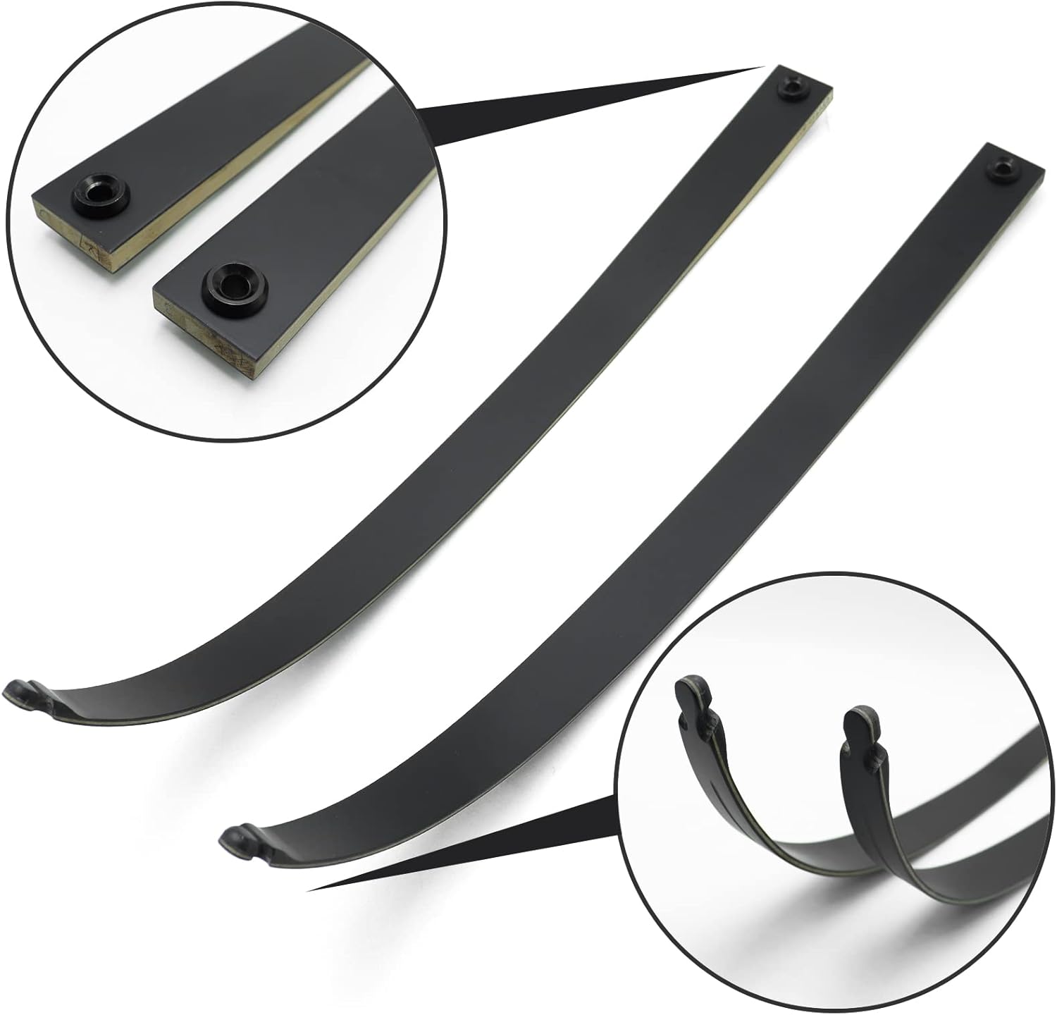 OBTOUTDOOR Black Hunter Original Takedown Recurve Bows for Adults Hunting Bow Archery Bow Longbow 60" 20-55 lbs Right Hand Aluminium Alloy Riser for Outdoor Shooting Hunting Competition