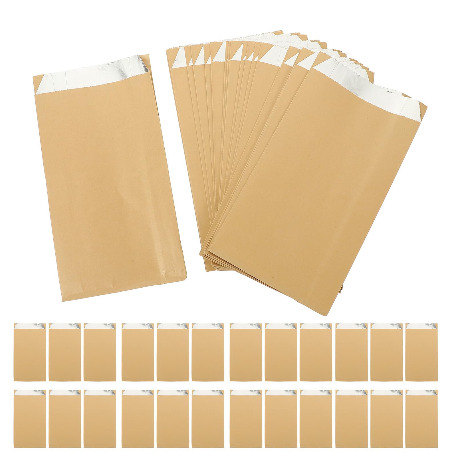 Papier aluminium et kraft de voyage pour snacks : emballage 100 pièces spécial pique-nique