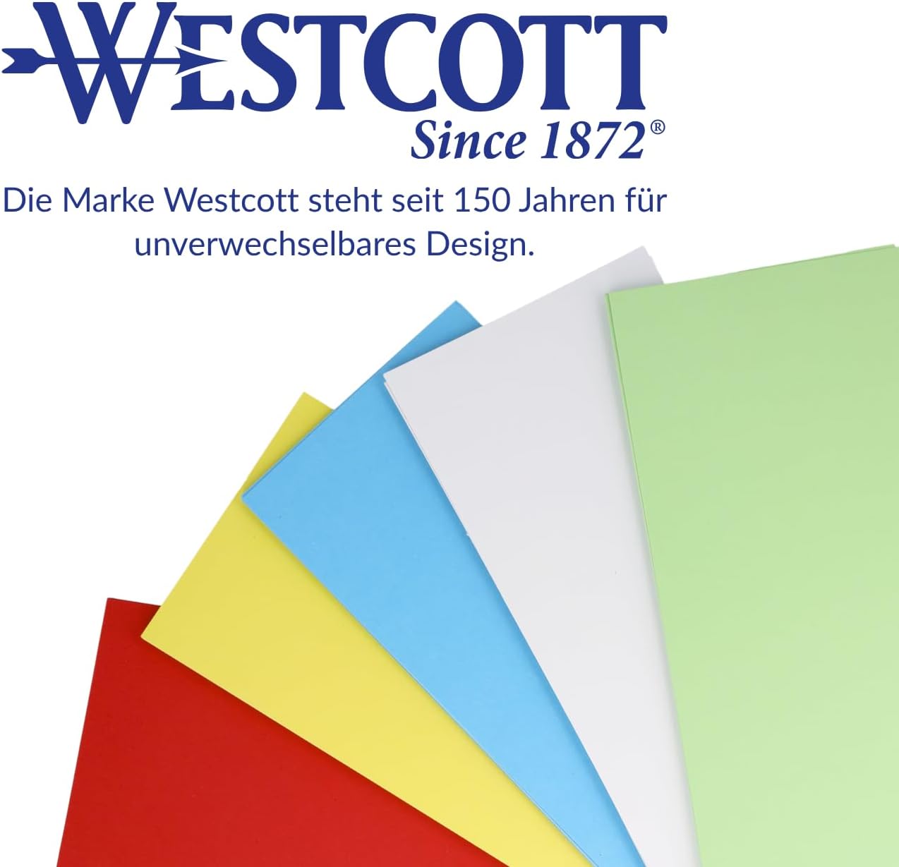 Westcott Divider Strips Pack of 200 Intensive Colours Mix | Robust Stapling Strips 190 g/m² for A4 Folders | Dividers 10.5 x 24 cm | Index with 2-Hole Punching for DIN A4 Documents | E-733321 00