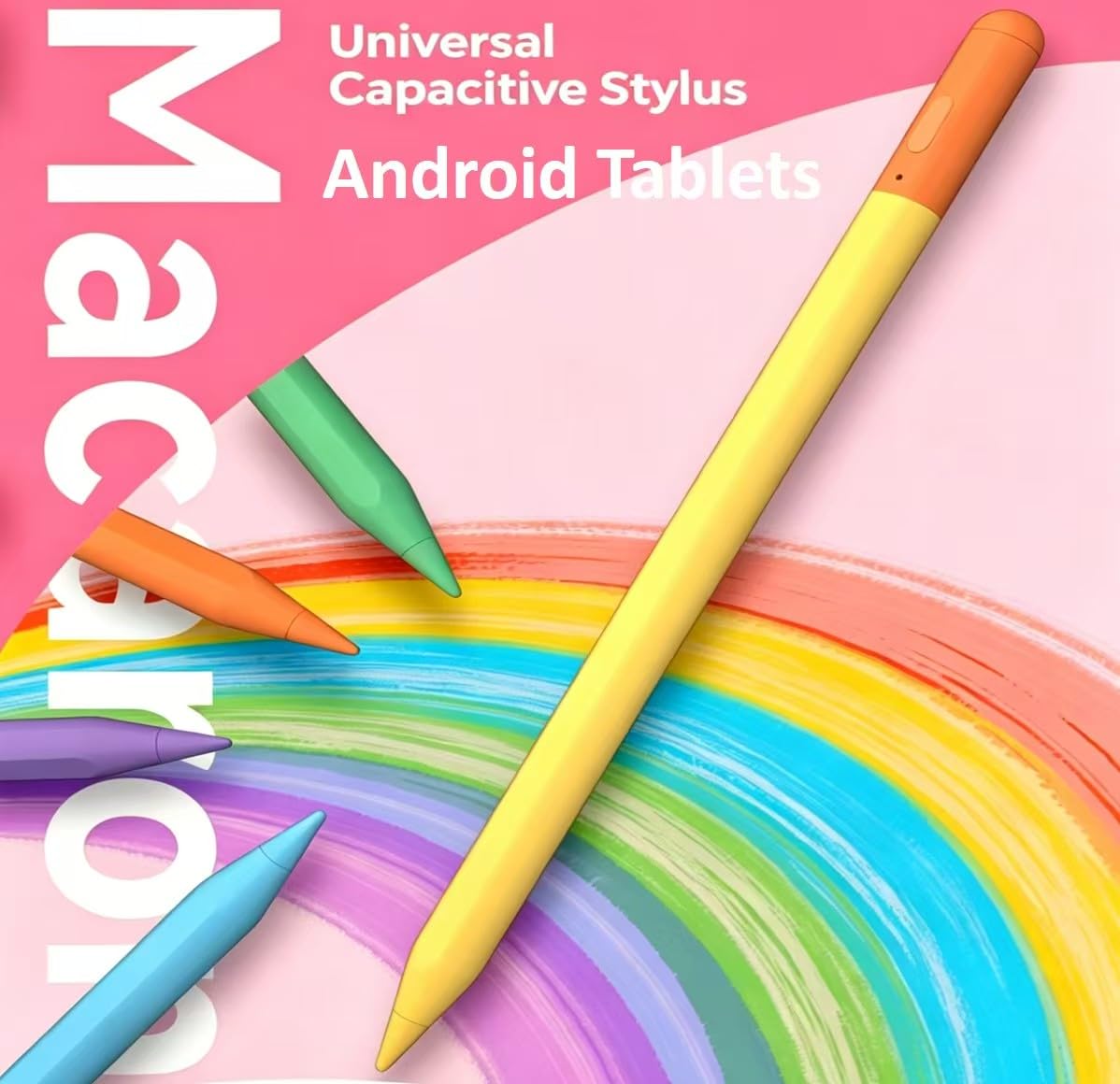 Stylus Pen Android para tablet AMZ Fire HD 10, Fire Max 11, Fire HD 10 Kids Pro, tablet Android, lápiz capacitivo para Samsung, Lenovo, Pixel, TCL y todos los dispositivos táctiles (naranja)