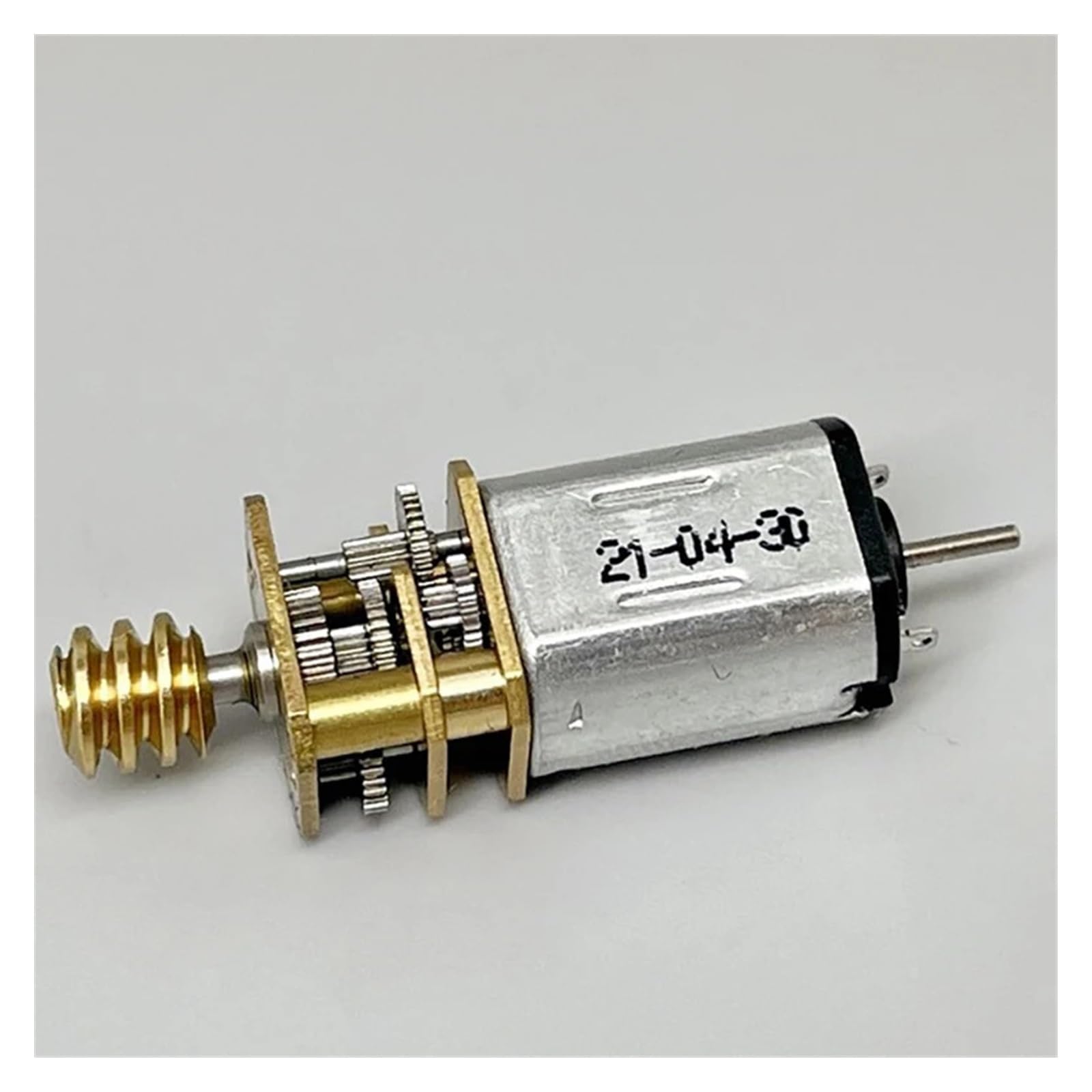 Motoréducteur N20 DC 3V 62 RPM avec double arbre et engrenage vis sans fin en cuivre