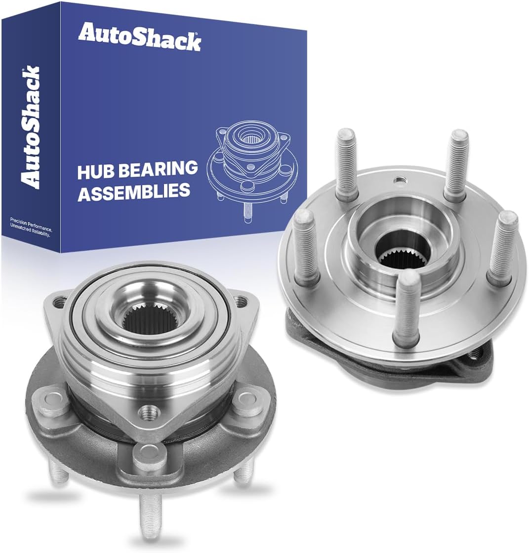 AutoShack Front Wheel Hub Bearing Assemblies Left & Right with ABS Replacement for 2018-2024 Jeep Wrangler 2020-2024 Jeep Gladiator 2-PC Set