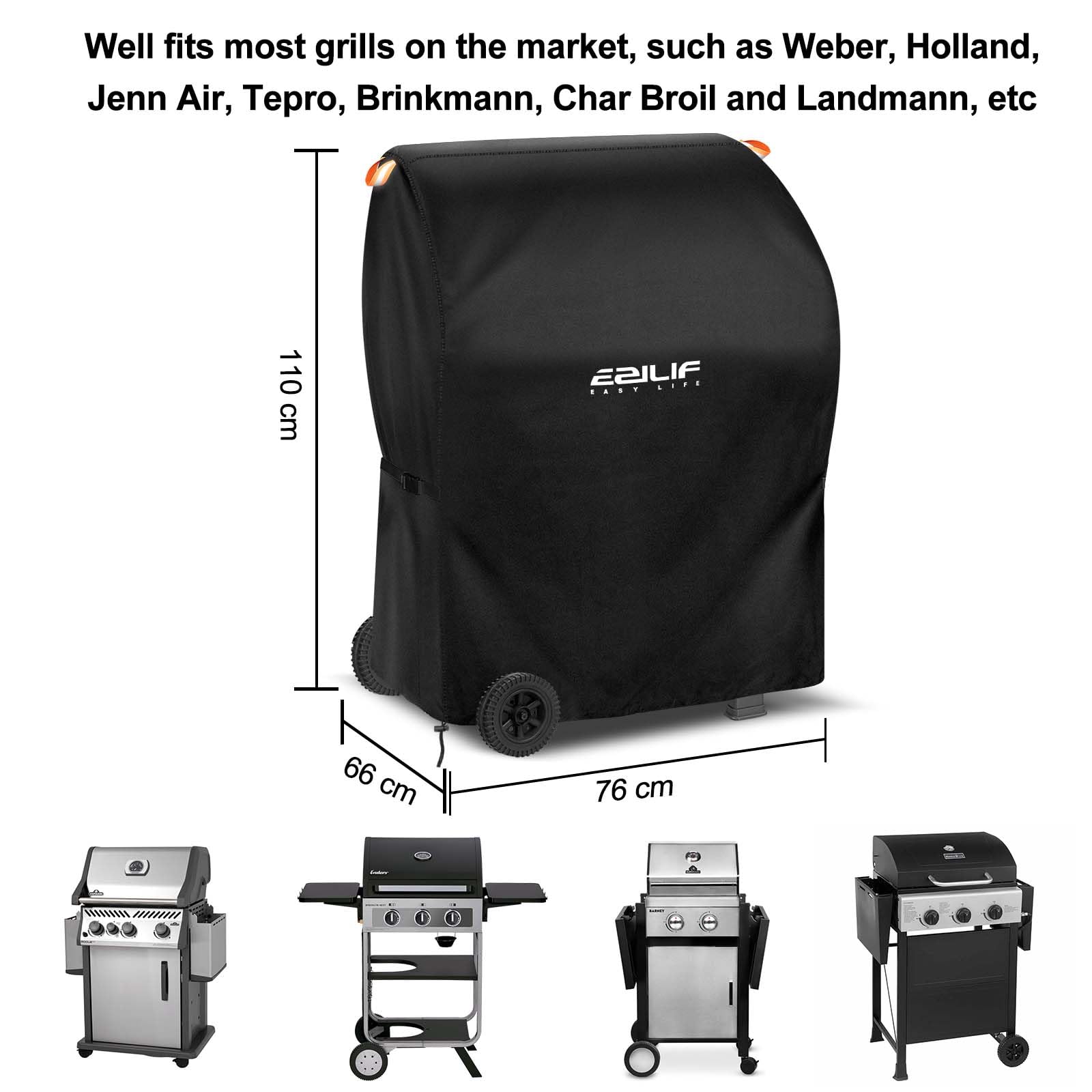Copertura Impermeabile Per Barbecue 120x60x120 Cm - Tessuto Oxford Resistente Con Strisce Riflettenti, Perfetta Per Weber, Char-Broil E Griglie A Gas - Foto 8