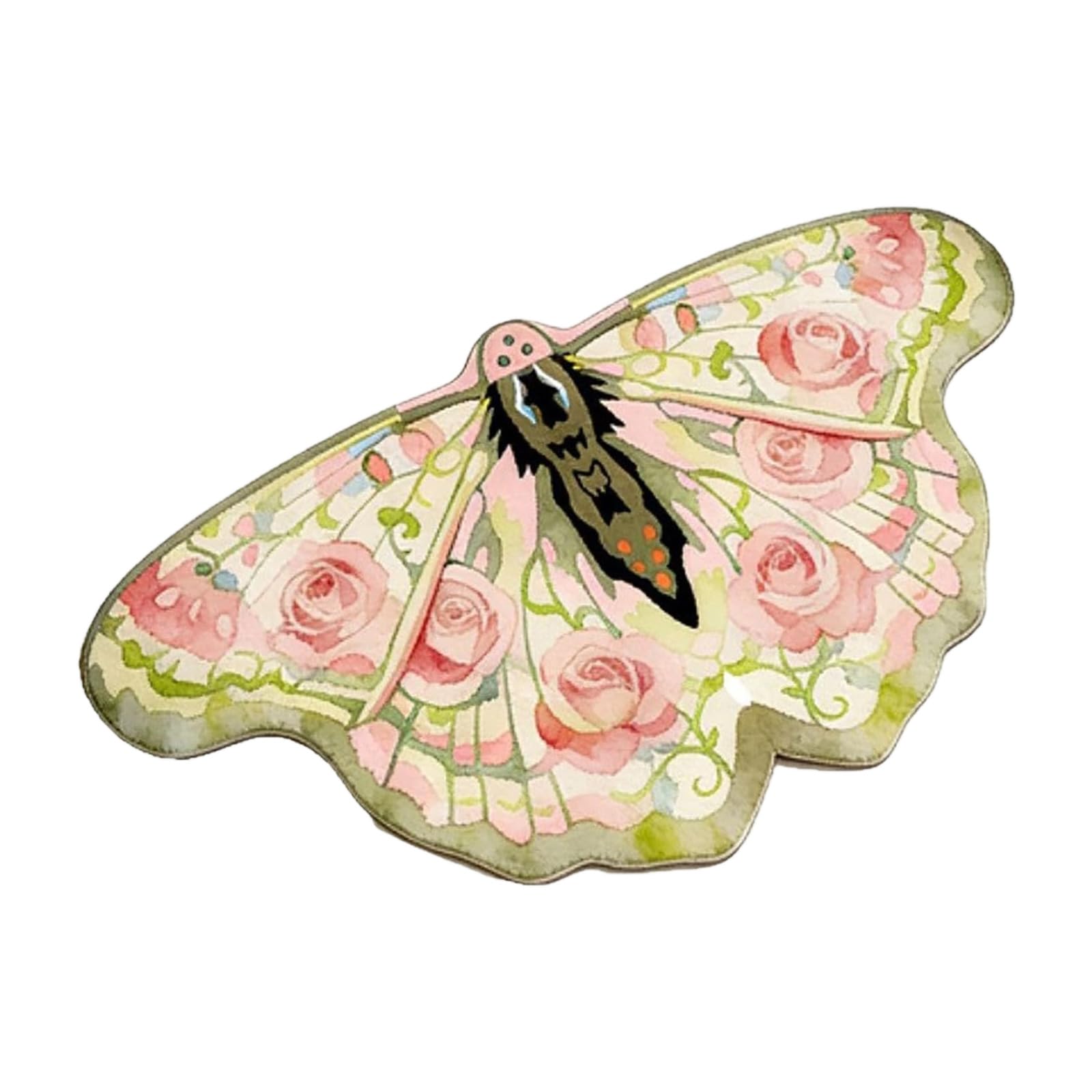 Kfwfuaee G Butterfly Area Ru For Bedroom 60X90cm Floor Pad Soft Accent Mat With Rip Backin For Livin Room And Entryway Decor Butterfly Area Ru Artistic Floor Mat Soft Accent Carpet Bedroom Decor Entryway