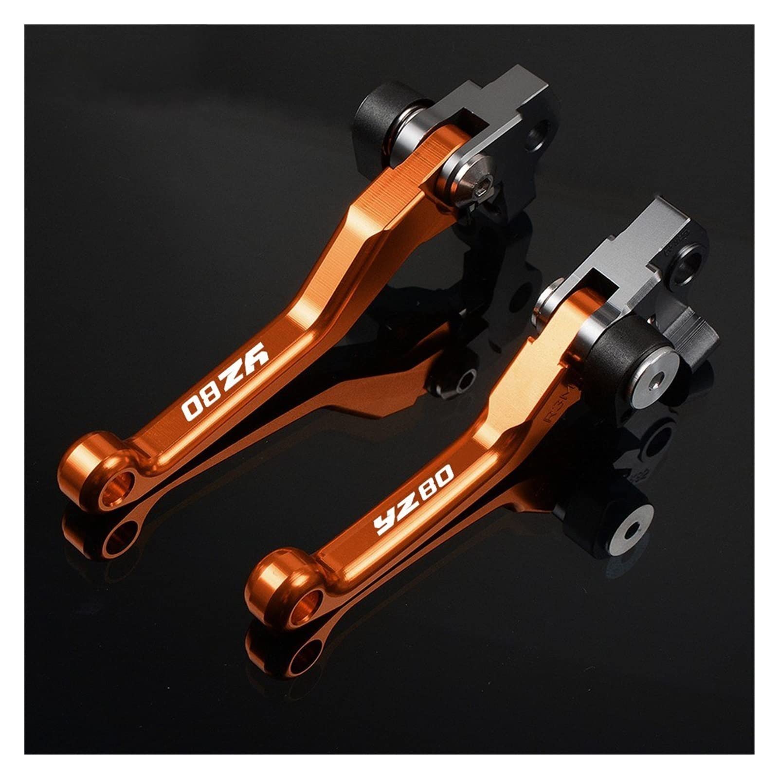 VTAIEX Motorbike Accessories for Y-AMAHA YZ80 YZ 80 1986-1996 1987 1988 1989 1990 1991 1992 1993 1994 1995 Motocross Brake Clutch Levers CNC Dirt Bike Pivot Handle Lever(Orange)