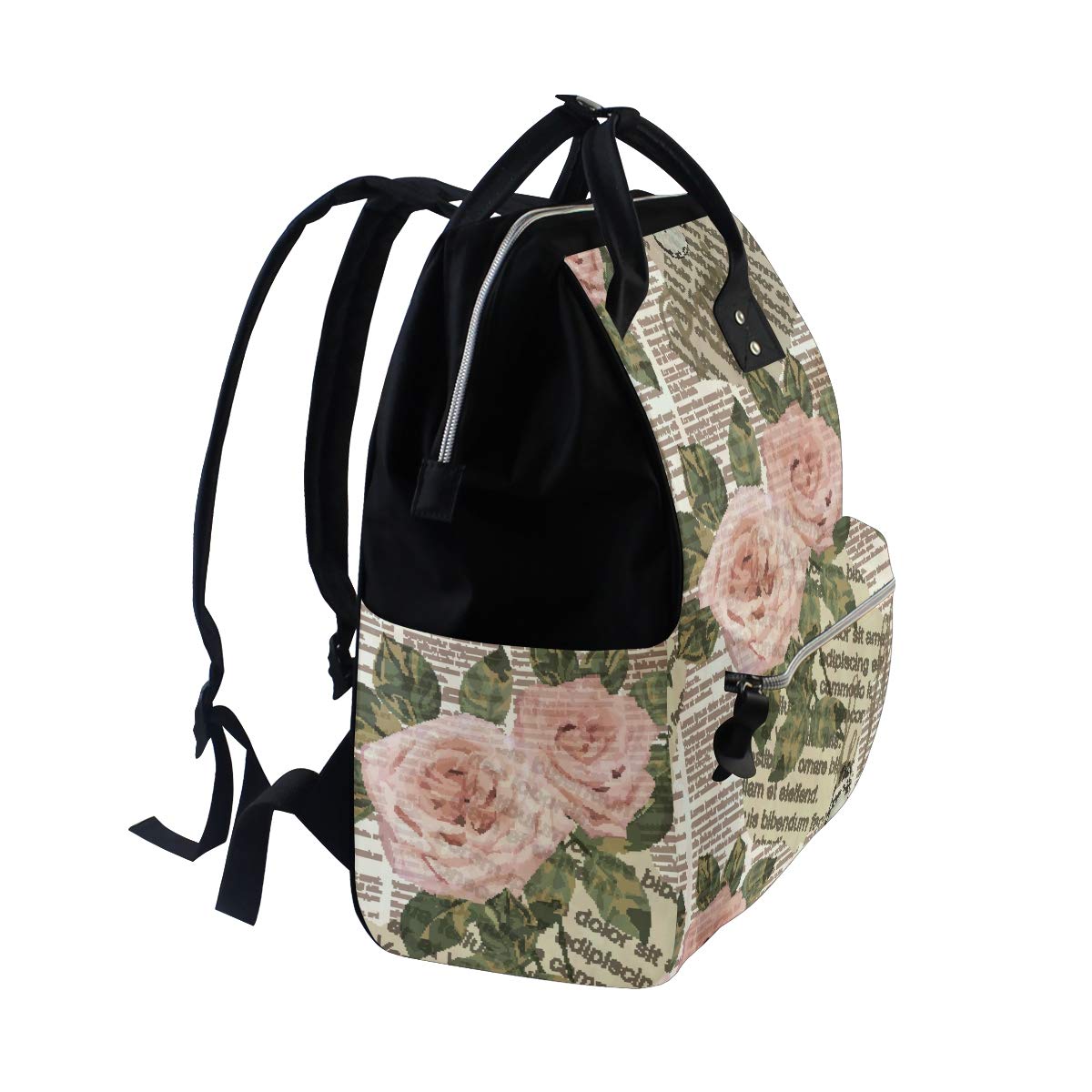 Zeitungstasche mit Blumenmuster, große Kapazität, multifunktionale Reisetasche für Mütter und Frauen