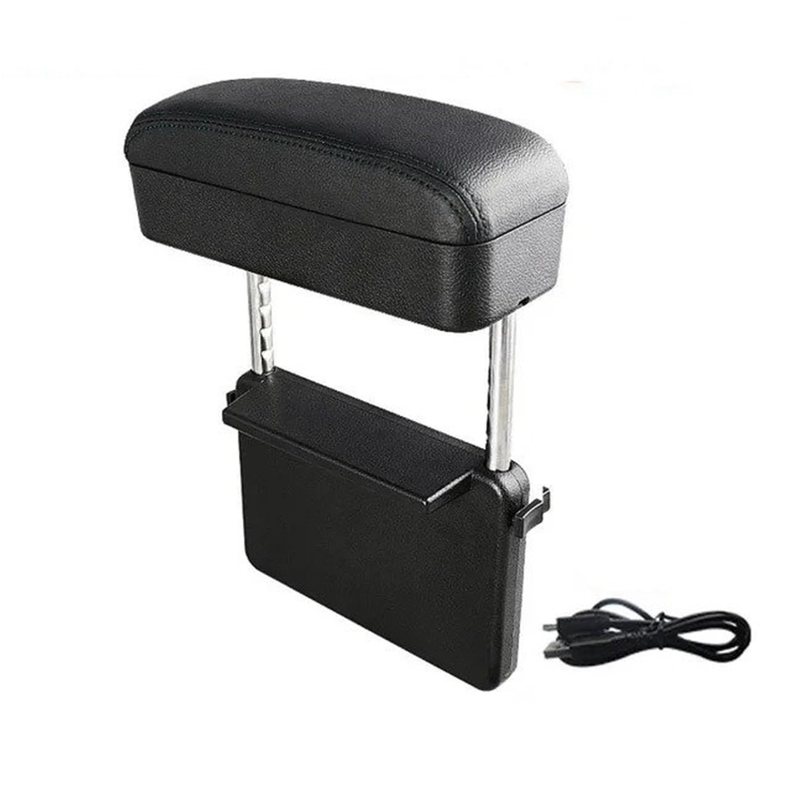 AWGNTQQ Car Armrests Universal Car Armrest Box Elbow Support Adjustable Center Console Styling Auto Seat Gap Organizer(Black Type 2)