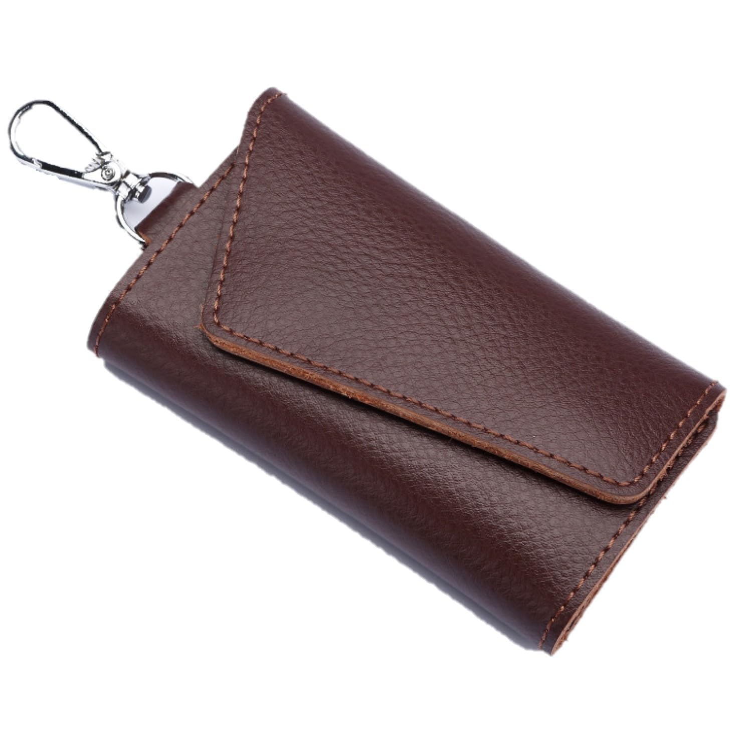 QIUPFGUT Cartera para Llave de Coche, llavero de bolso de cuero, Estuches de Llaves, llavero de cuero para hombres y mujeres, bolsillo para llavero de coche,Exquisito Llavero de Cuero Genuino