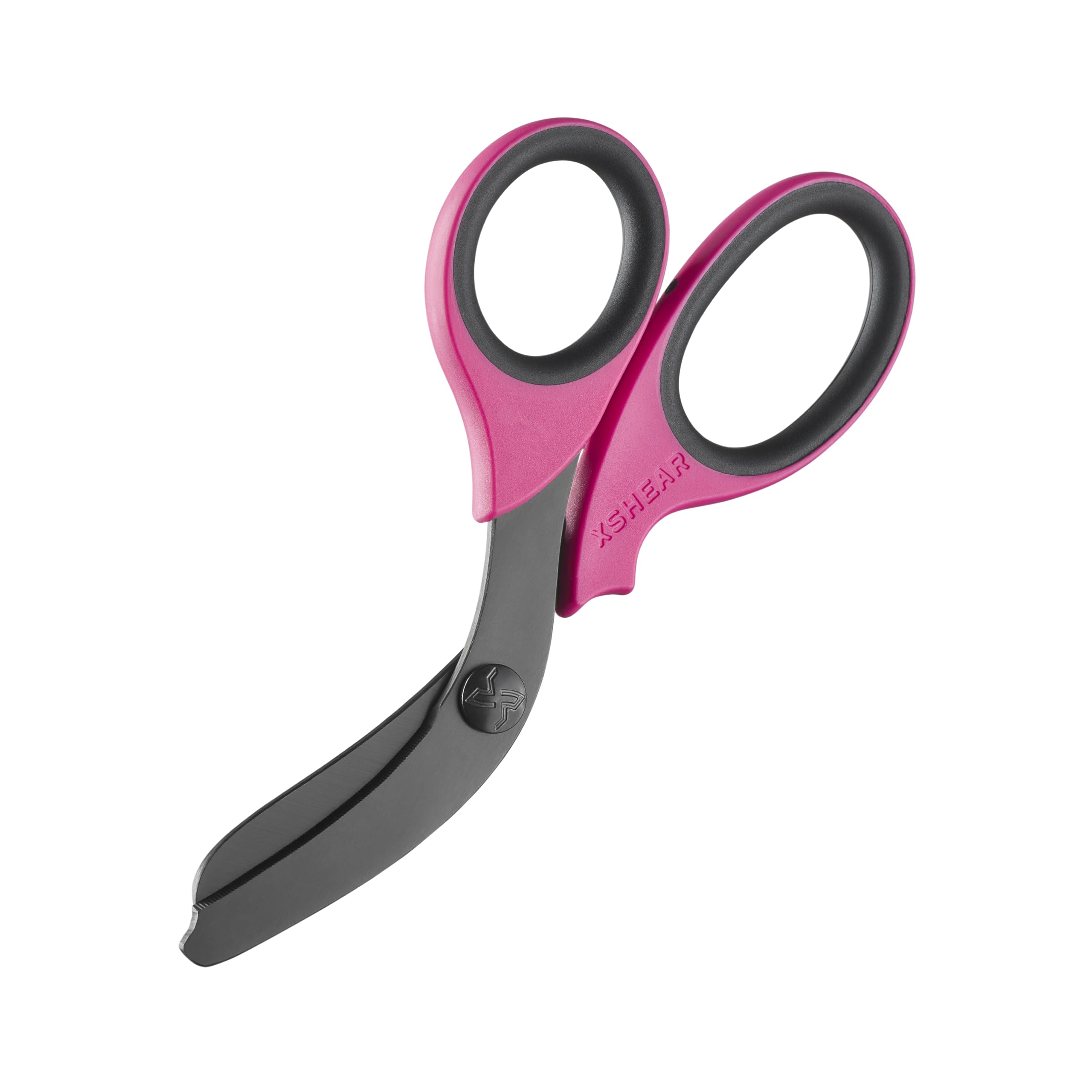 xShear® 7.5” Extreme Duty Trauma Shears - Black Titanium Coated Blades, The perfect scissors for the Paramedic, EMT, Nurse or any Emergency Healthcare Provider (Pink/Black)