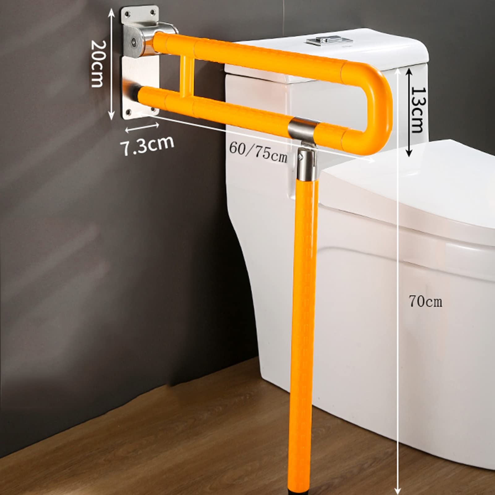 Maniglioni di Supporto per disabili Anziani, corrimano di Sicurezza in Acciaio Inox per WC, Maniglia Ribaltabile per Bagno, Impugnatura di Supporto per l'equilibrio, casa, Hotel, d
