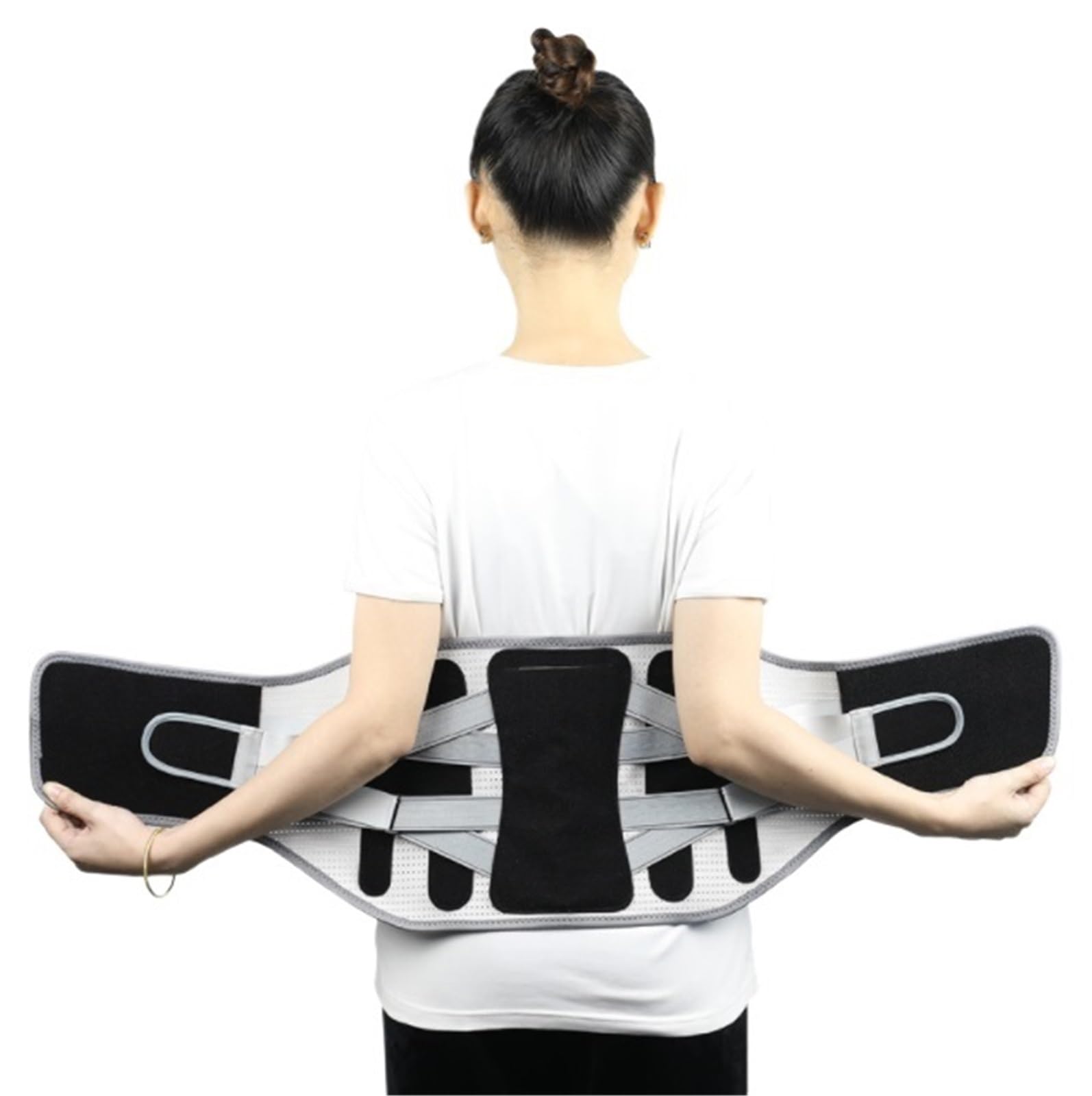 TTDGYYXW Soporte para la Espalda Soporte para la Espalda con Panel de Soporte Grande y Correas de Soporte para la Espalda Transpirables Cinturón de Soporte (Azul-Agregar cojín, XXL)