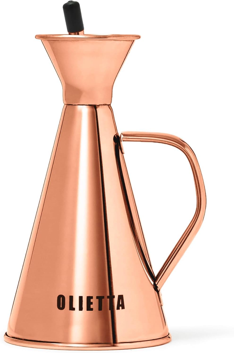 Olietta Oil Dispenser Copper Stainless Steel Non Drip Leak Proof No Mess Olive Oil & Vinegar Pourer & Kitchen Drizzler Bottle 250ML 0.25 Litre Great for Pouring & Drizzling Easy to Clean & Leakproof