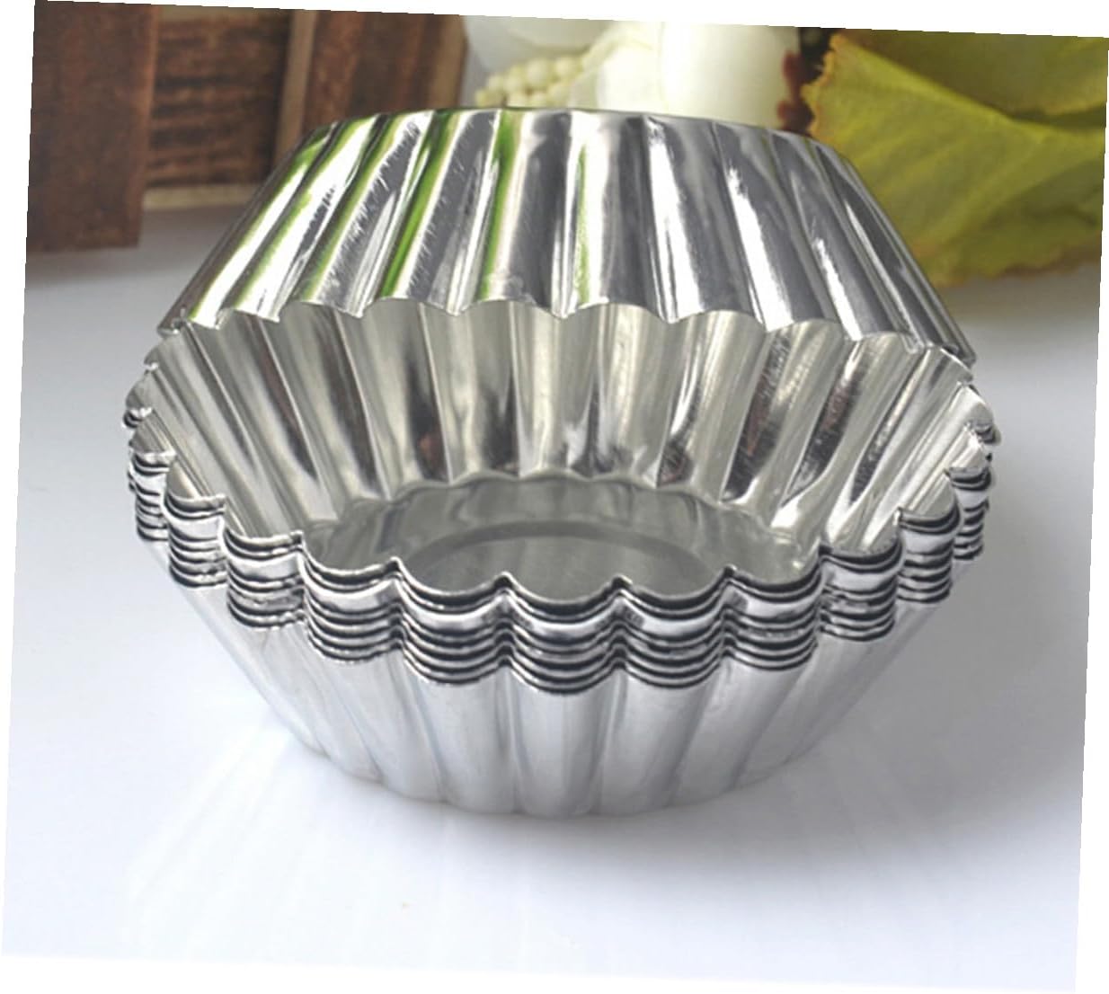 Egg Tart Molds Nonstick Tinplate Tartlets Pans for Baking Egg Tarts Cupcake Baking Cups Muffins Pies Custards and Cookies 2.75 X 2.75 X 0.78 in Easy Release