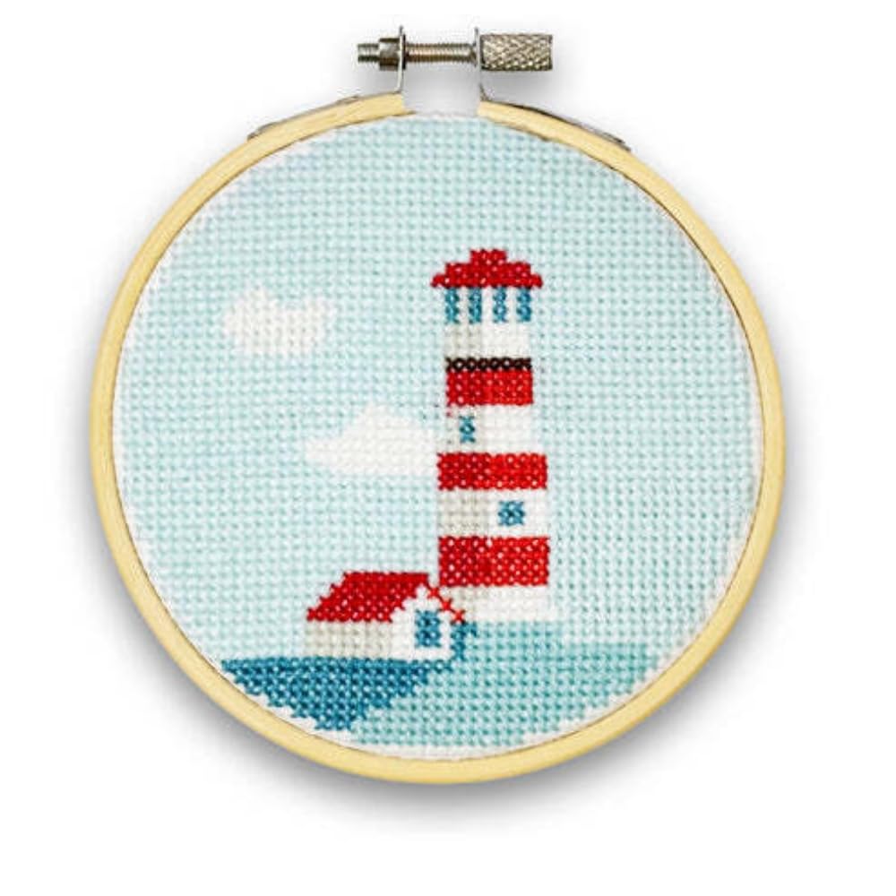 Lighthouse Mini Cross Stitch Kit By the Crafty Kit Company