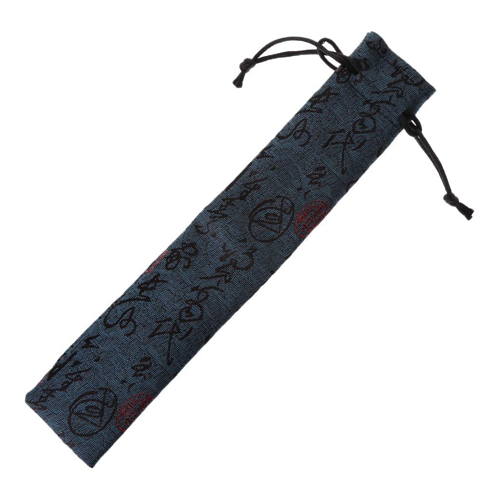 Custodia Protettiva Per Ventaglio Pieghevole Con Motivo Calligrafia Cinese, 26x5cm, Colore Nero