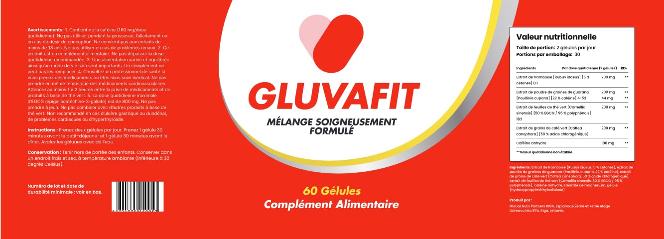 Ingrédients naturels, cétone de framboise et thé vert, complément alimentaire, 450 mg