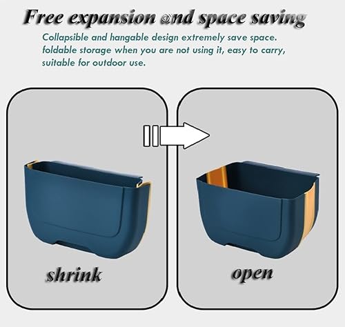 Miniatura 3 de Mini cubo de basura plegable colgante para puerta de gabinete de cocina pequeño cubo de basura plegable debajo del fregadero contenedor de basura
