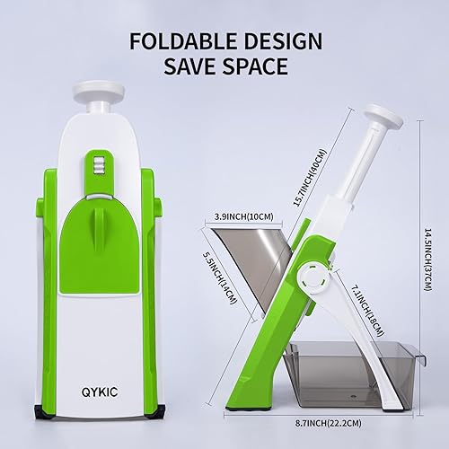 Miniatura 6 de Cortador de mandolina seguro para cocina todo en 1 rebanador de verduras de mandolina ajustable profesional rebanador de papas juliana rebanador de