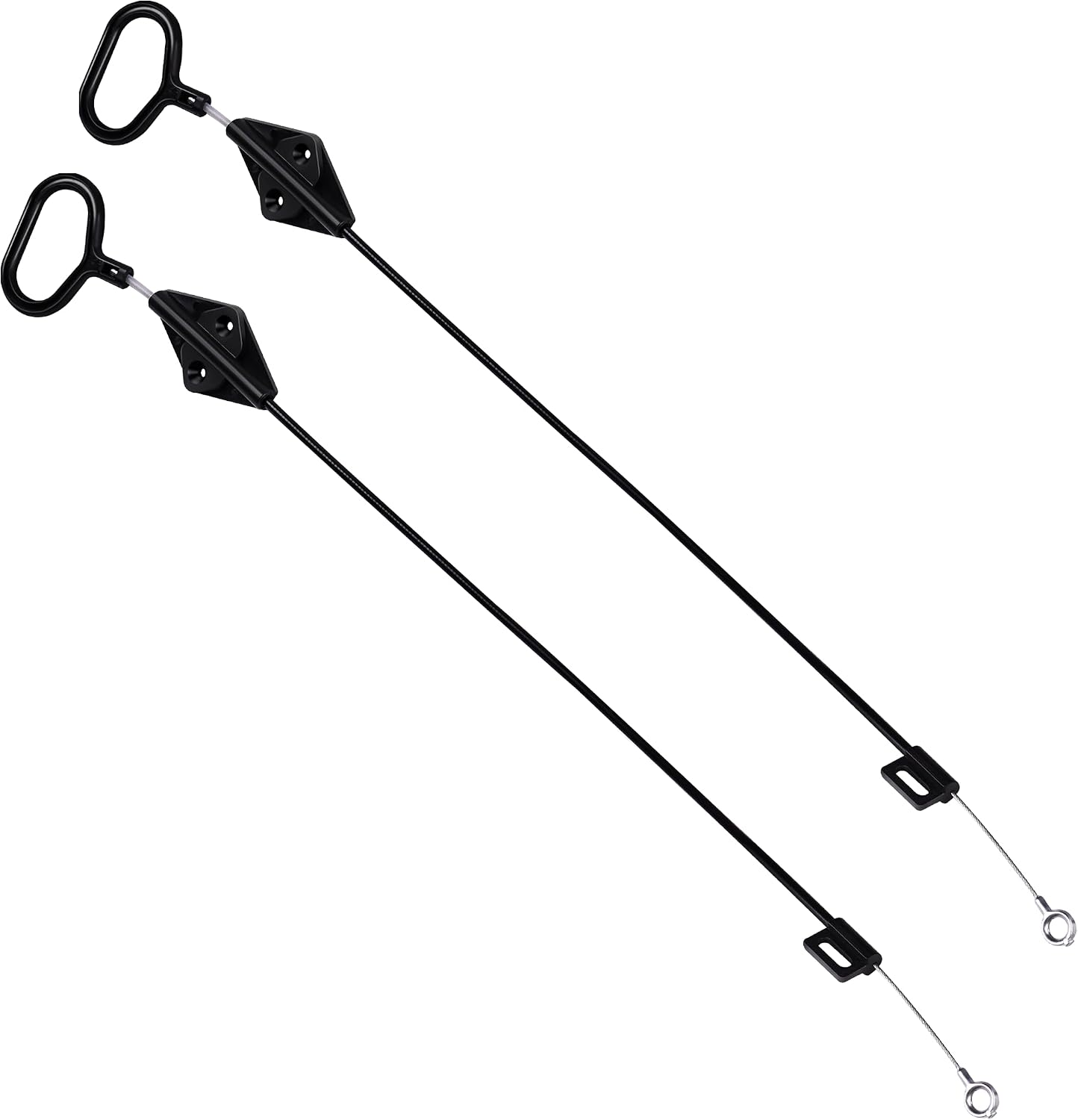XTPTFABS D Ring Parachute Style Recliner Pull Handle Cable (One end is a D-Shaped Handle, and The Other end is an O-Shaped end) Compatible with Lazy Boy Couch Sofa (22in-2Pcs)