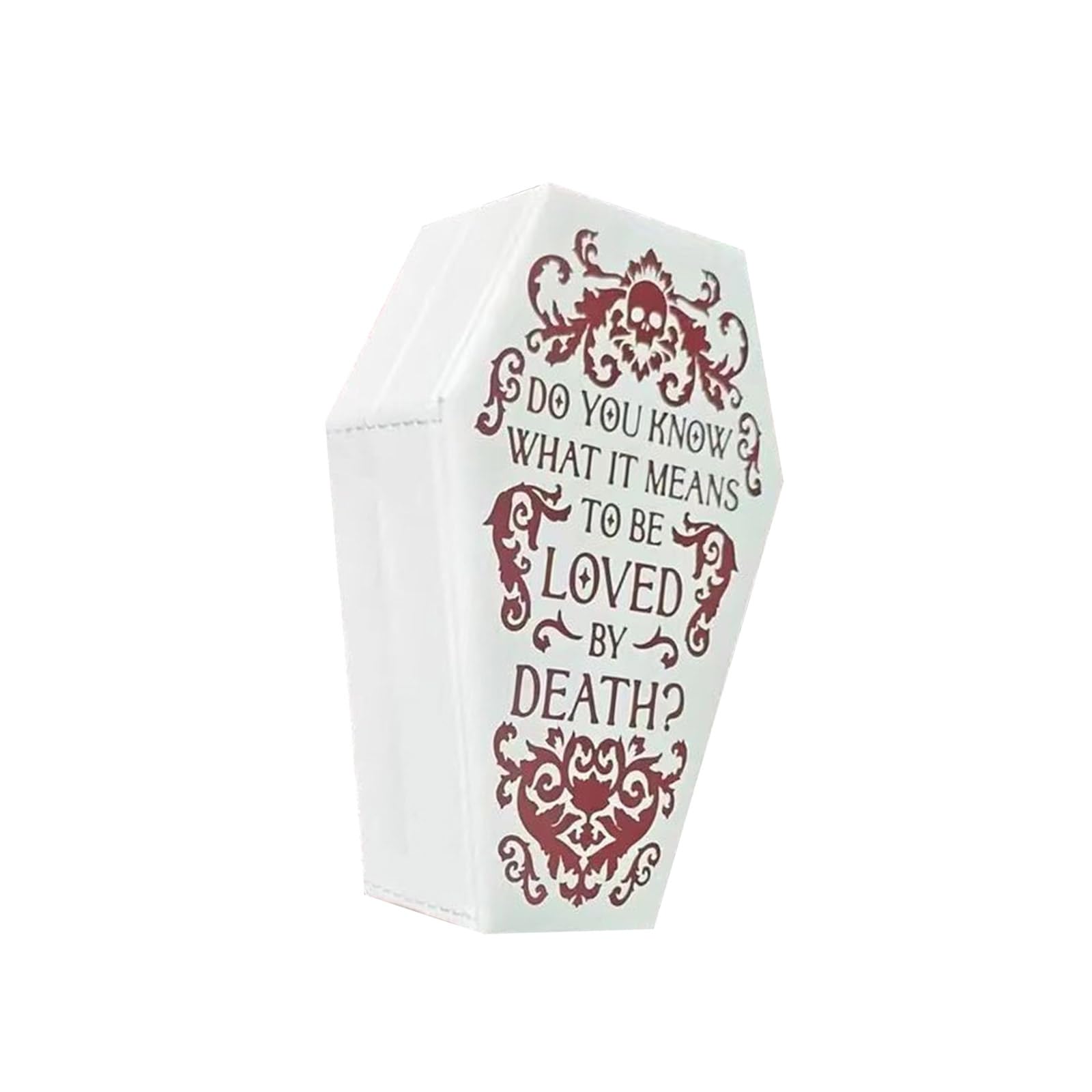 Wkldjf White Unique Gothic Coffin Jewelry Case Elegant Gothic Jewelry Display Case Storage Box For Rings And Small Accessories