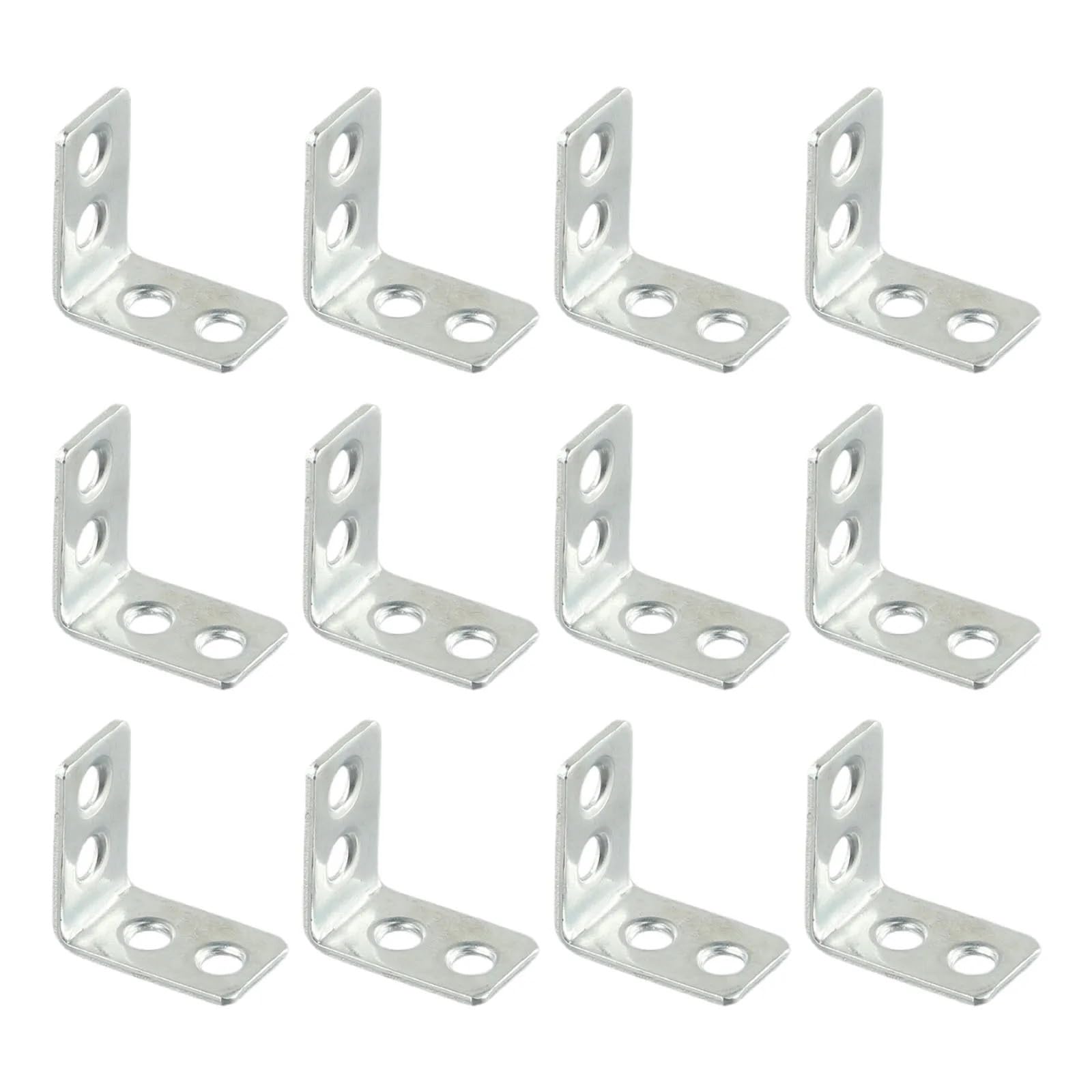 Mlyvax One Color 40Pcs L-Shaped Corner Brackets Metal Corner Braces Drawer Shelf Wall Bracket Fixing Right Angle Corners Brace Furniture Hardware