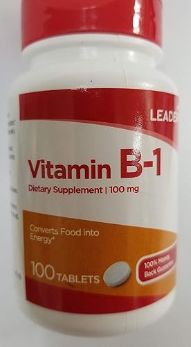 Leader Vitamina B-1 100 mg, 100 comprimidos cada uno (paquete de 3)