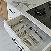 Modüler Organizer Set Mutfak Çekmece İçi Düzenleyici Çatal Kaşık Bıçak Organizeri Kristal (6'lı Set)