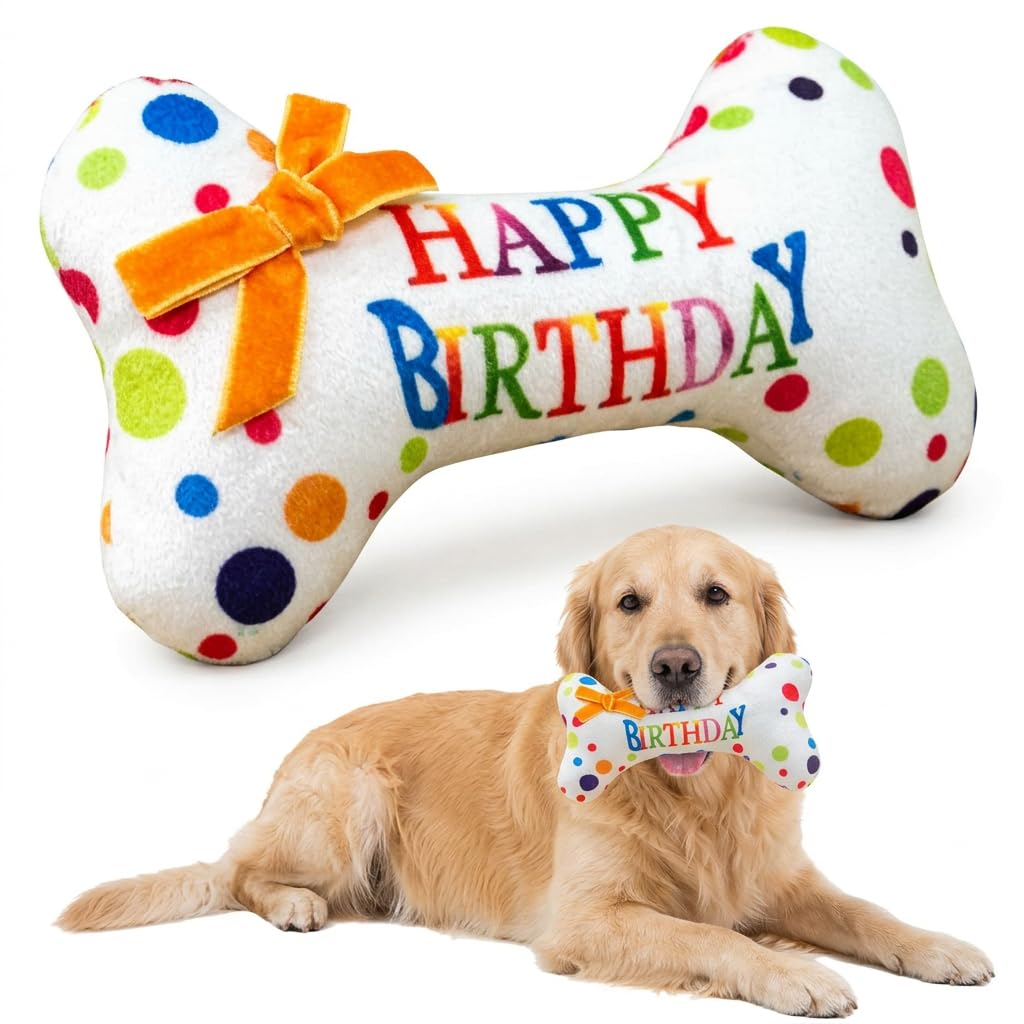 ALLGAYER Cute Plush Dogs Toy, Soft Non-Toxic Squeaky Dog Toy for Small, Ideal as Birthday Present, Bite-Resistant to Grinding, Easter & Easter Gifts(18cm X 10cm X 2cm Sizes)
