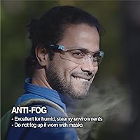 Vista 4 de DEX FIT Safety Glasses SG210 - Anti-Fog & Scratch Resistant, Z87.1 Approved, Adjustable Temples, Non-Slip Grip, UV Protection