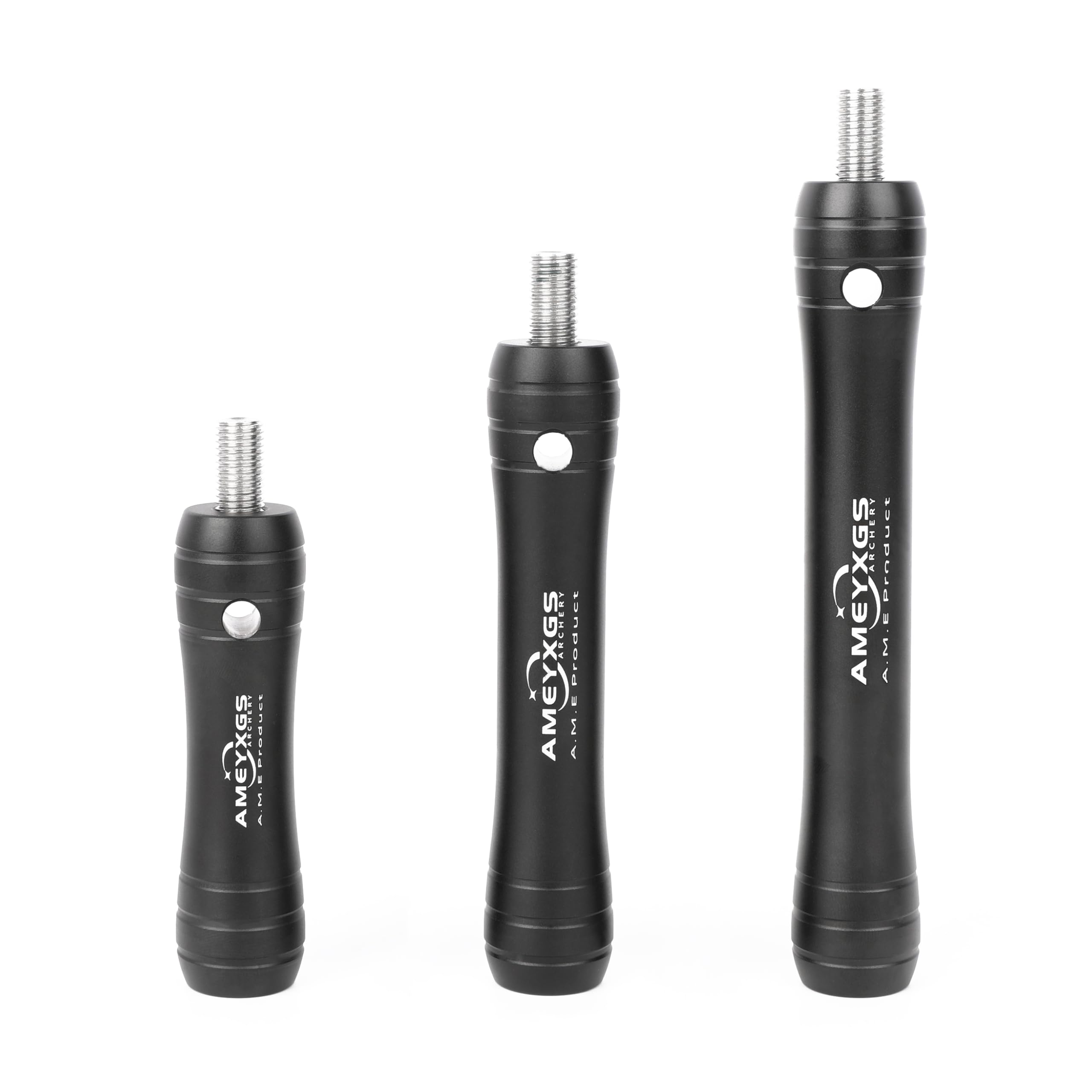 SHARROW Archery Bow Stabilizer Rod 3" 4" 5" Balance Bar Extender Extension Pole Damping Rods Compound Bow Shock Absorber Aluminum Alloy Vibration Damper Stabilizer (Type 2, 3")