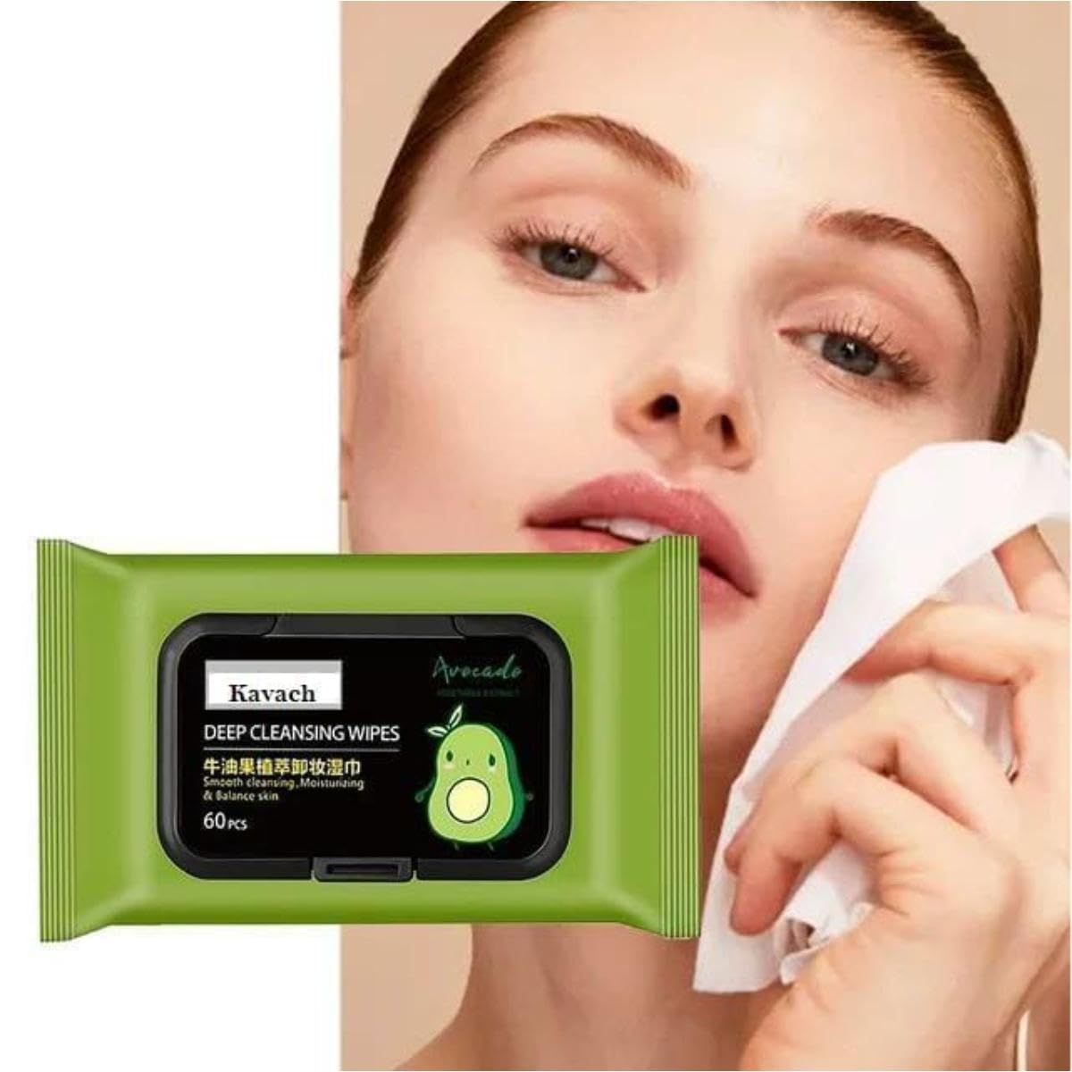 Makeup Remover Wipes Gentle Facial Cleansing Wipes for Face & Eyes, Removes Makeup, Dirt & Oil, Hydrating & Refreshing, Soft & Convenient Skincare Towelettes (pack of 1)(60pcs)-image-26